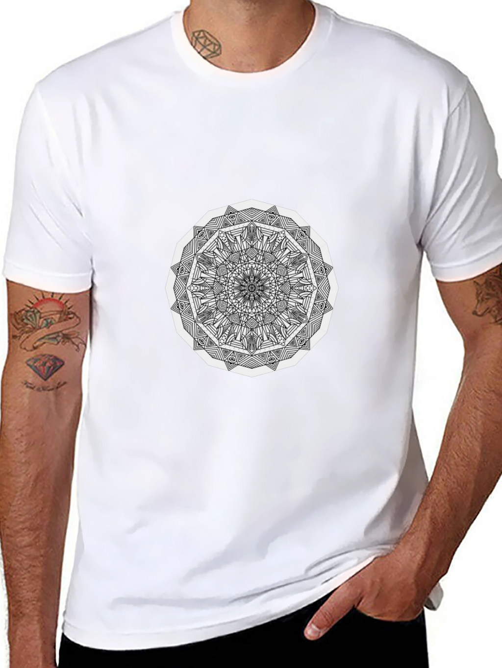 Mandala Graphic Black T-Shirt