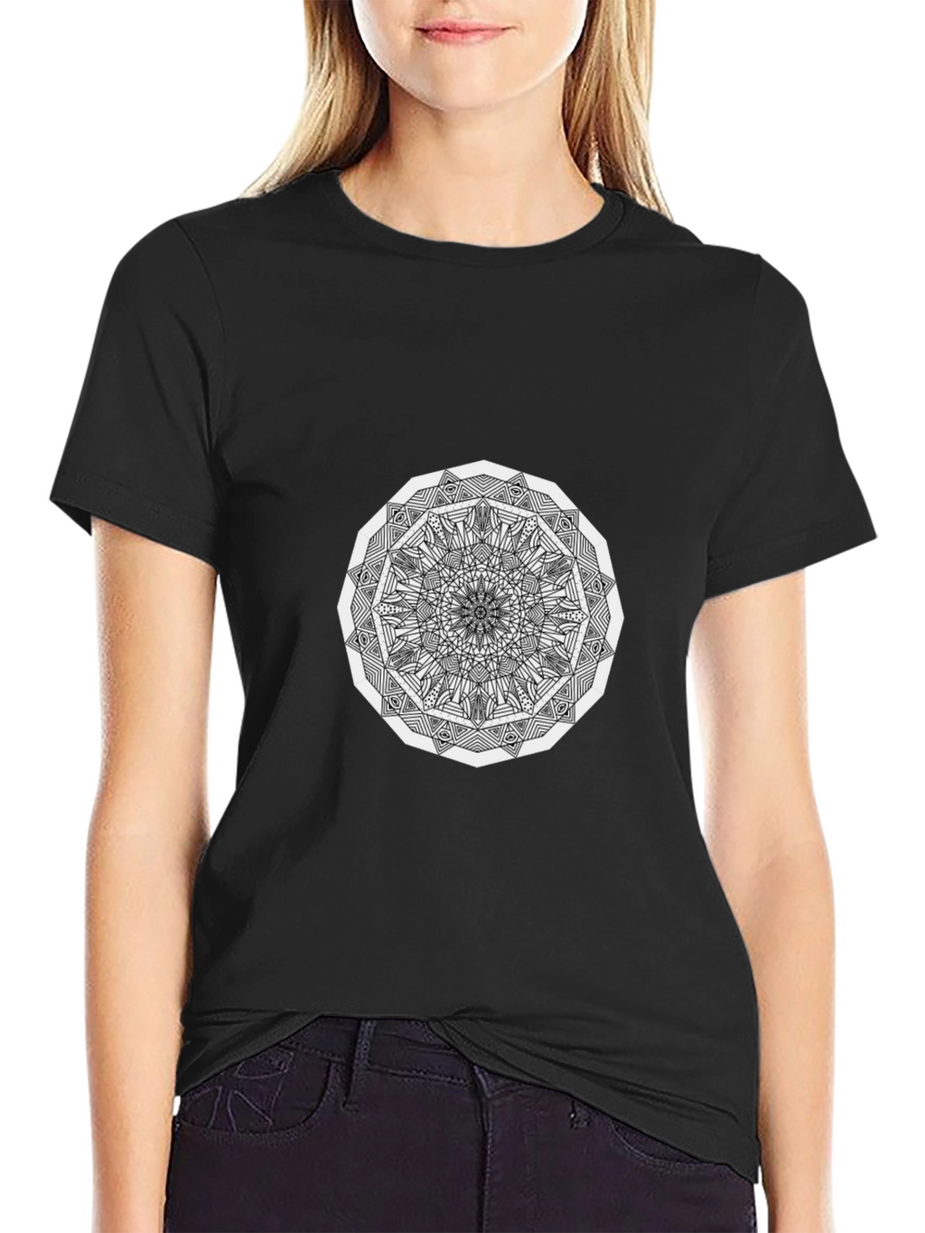 Mandala Graphic Black T-Shirt