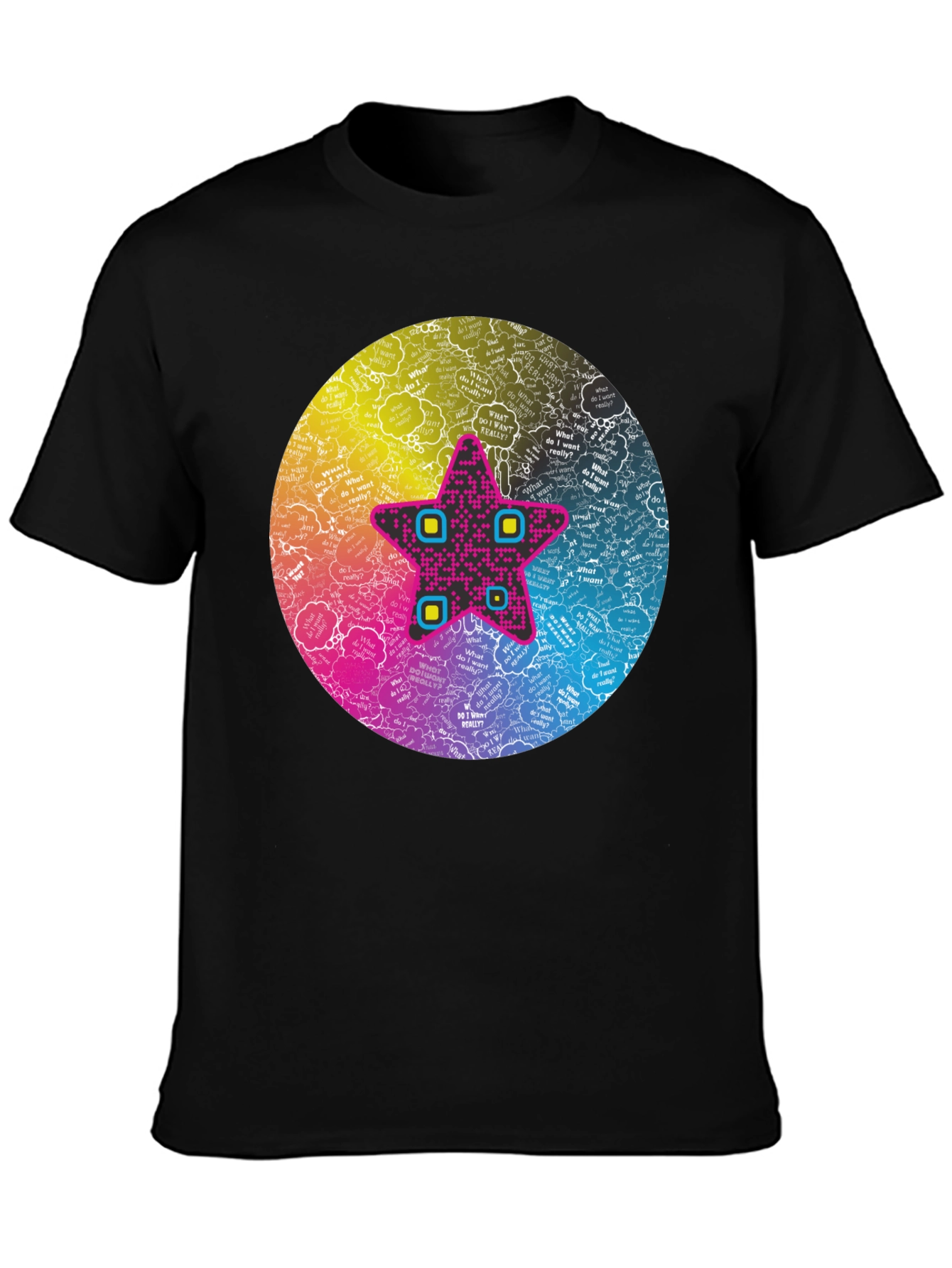 Star Graphic Tee - Colorful Statement Shirt