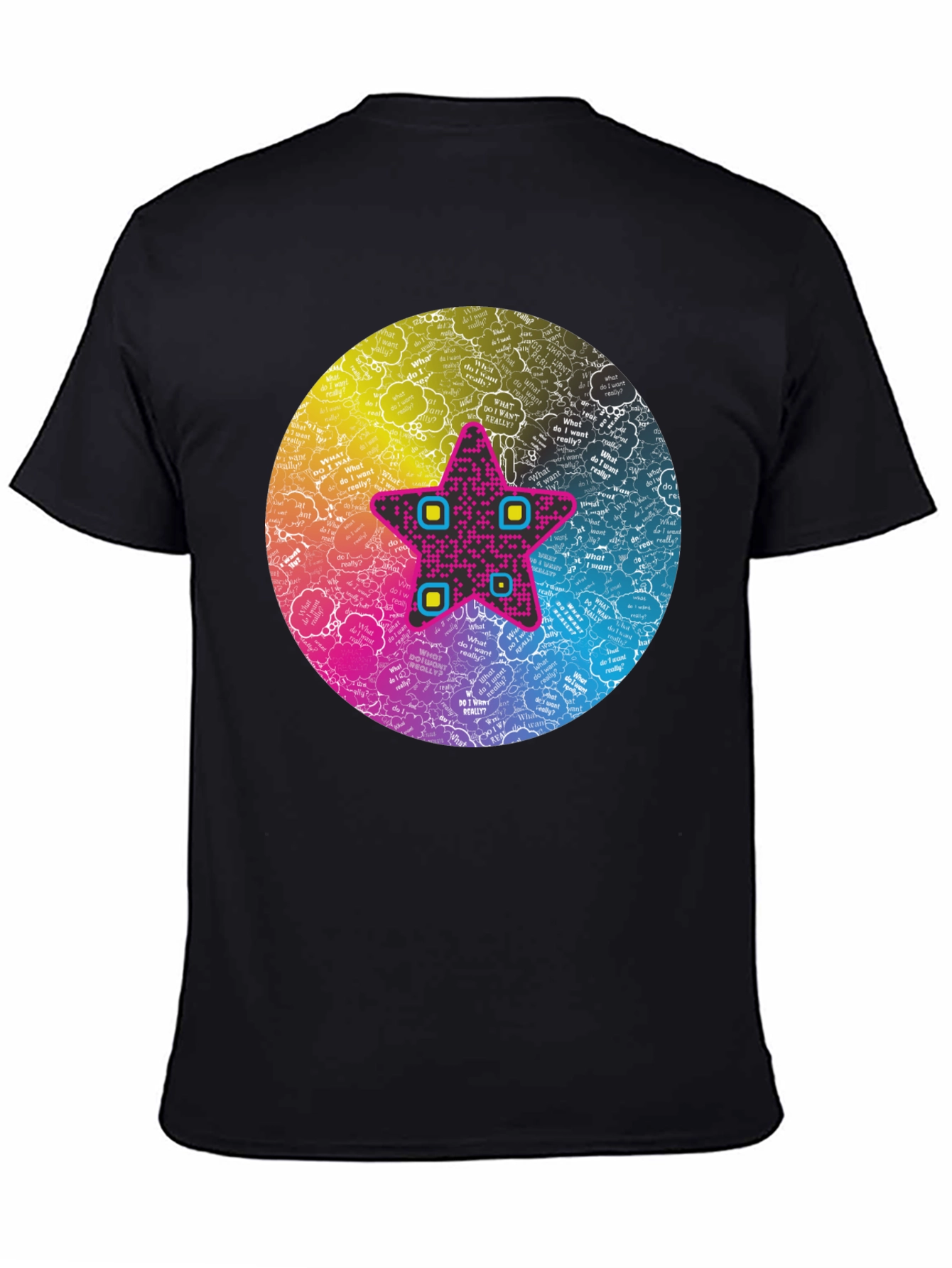 Star Graphic Tee - Colorful Statement Shirt