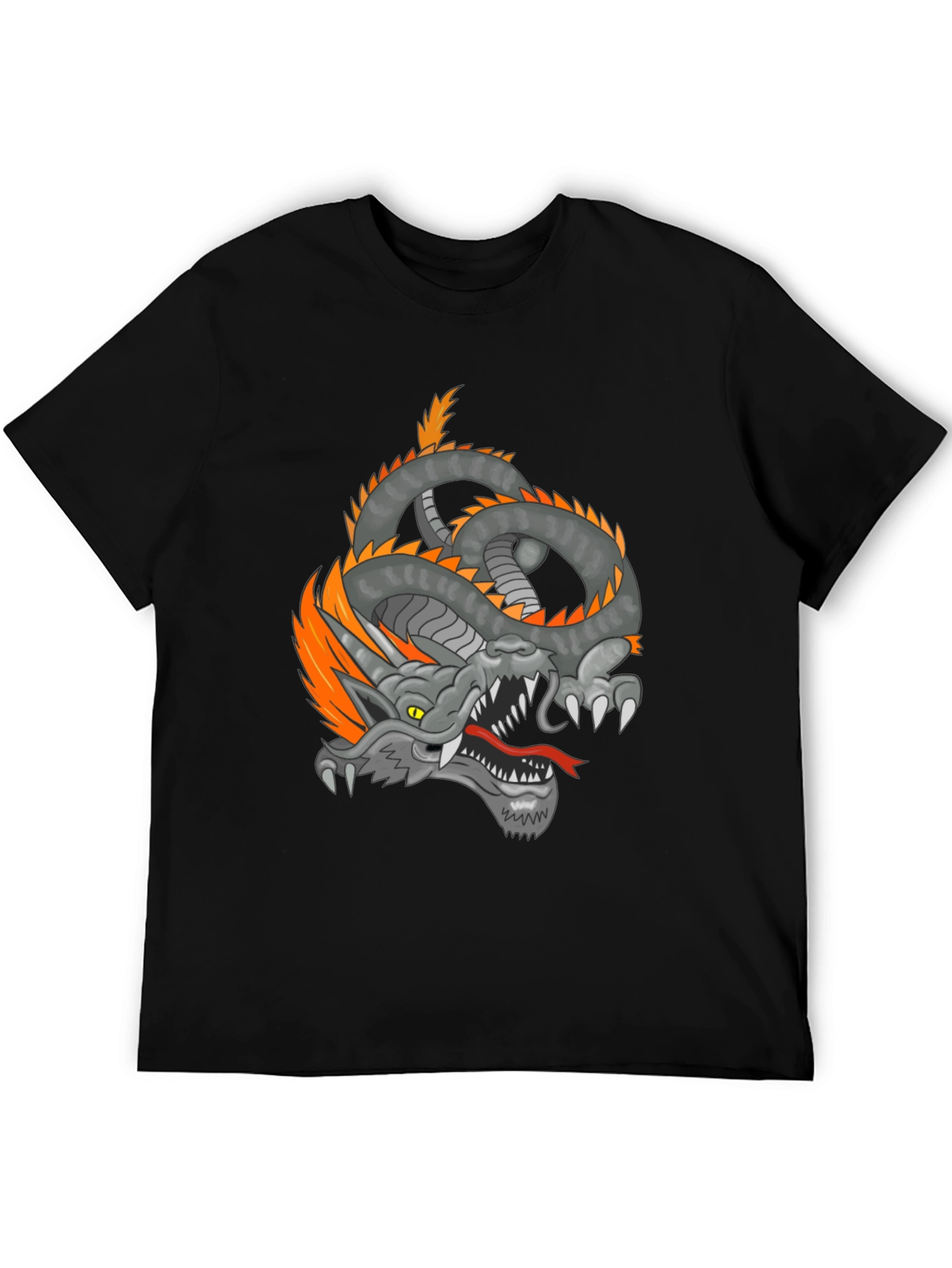 Dragon Graphic Tee - Mens Black T-Shirt