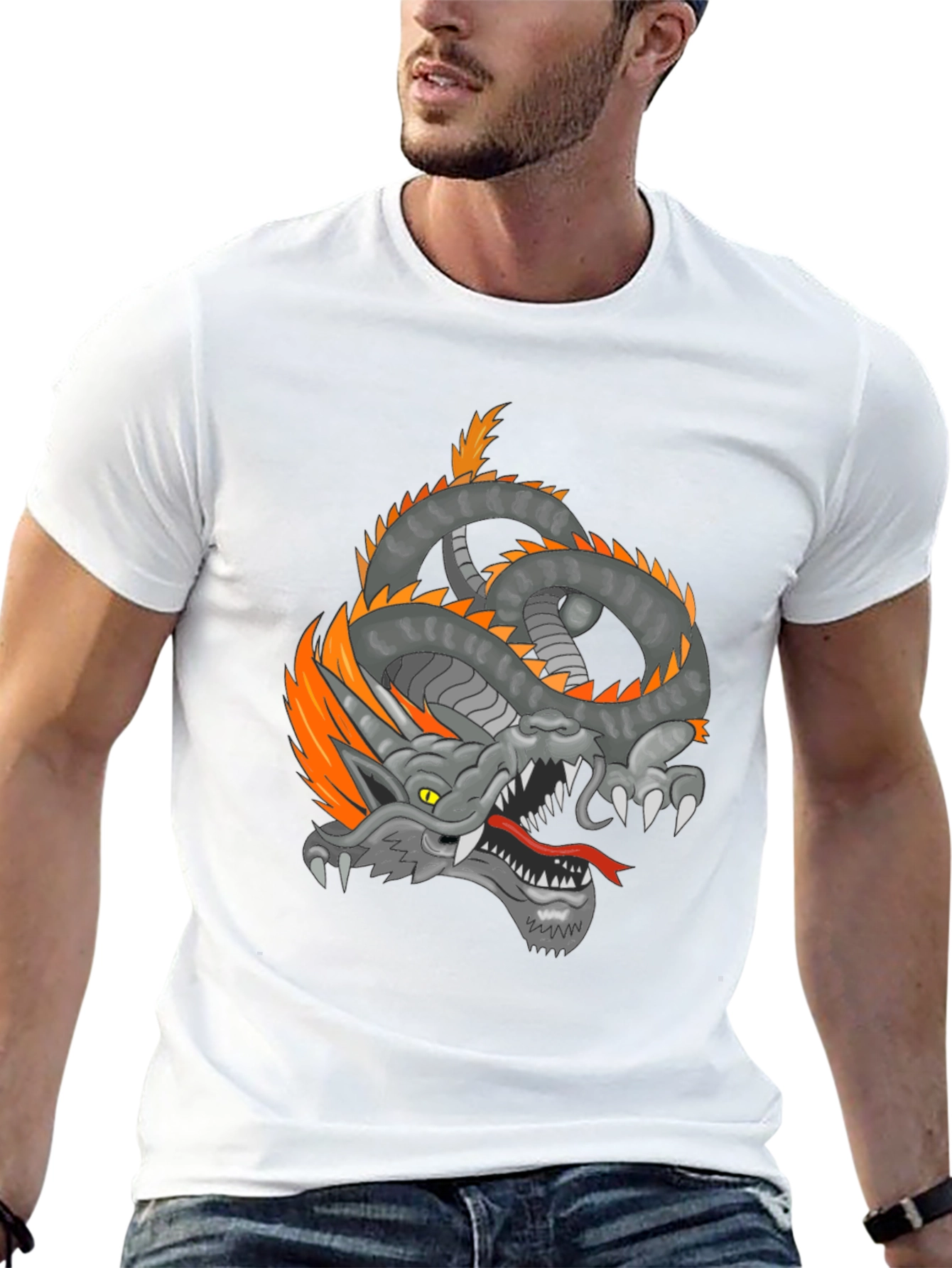 Dragon Graphic Tee - Mens Black T-Shirt