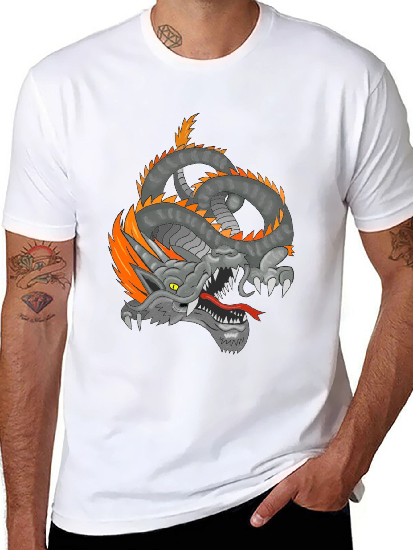 Dragon Graphic Tee - Mens Black T-Shirt