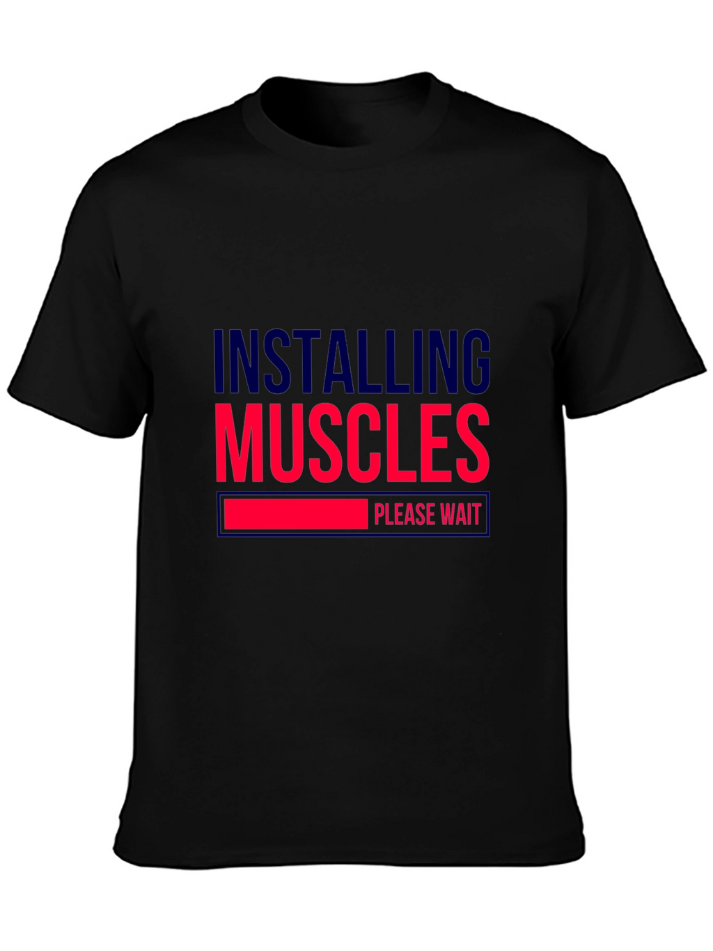 Installing Muscles Black Graphic Tee