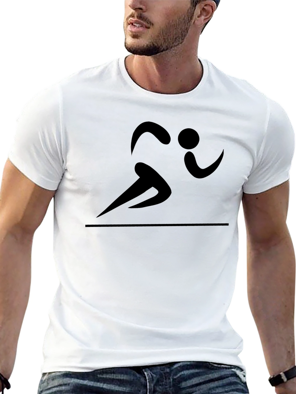 Running Figure Graphic Tee - Black