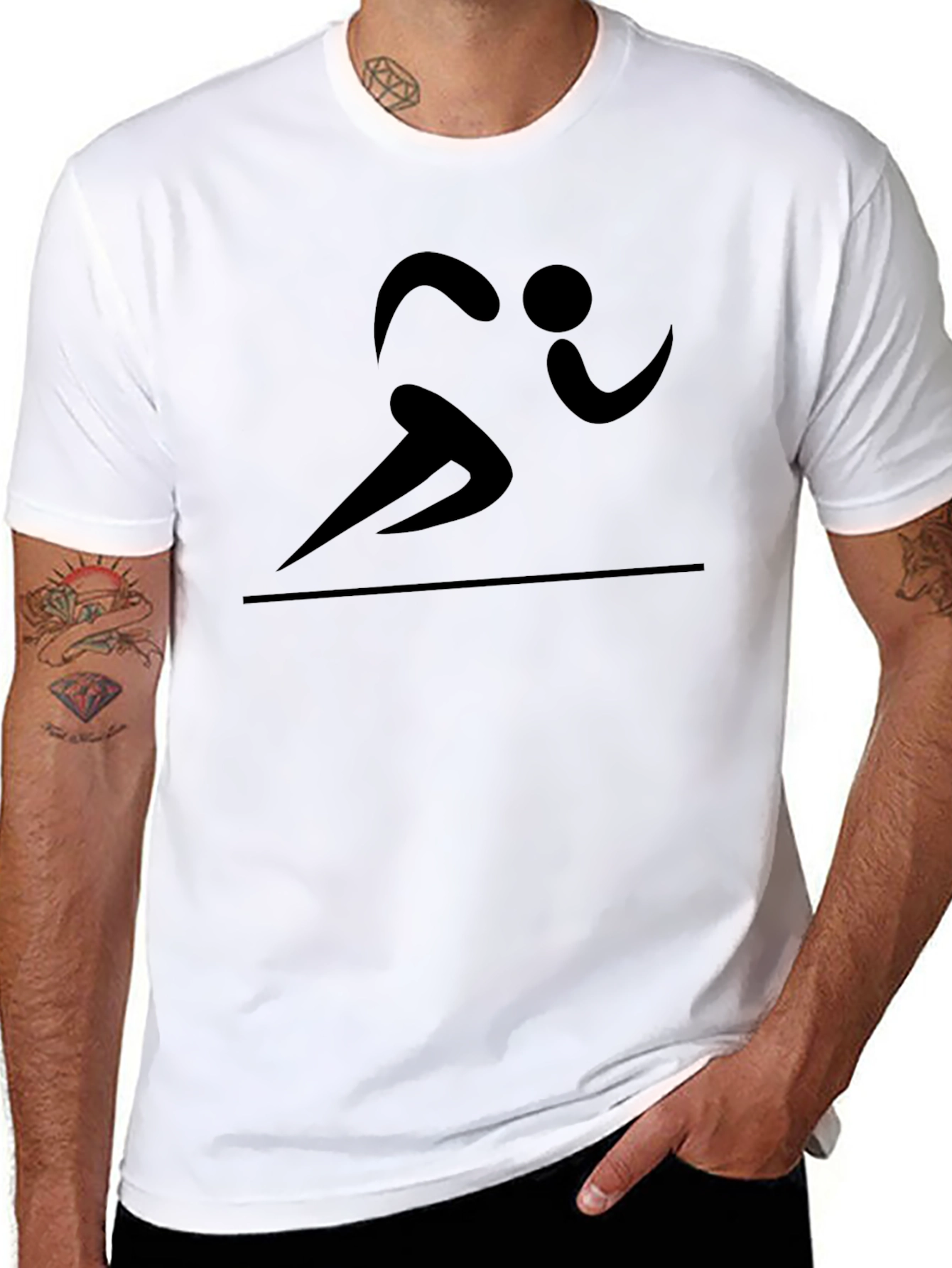 Running Figure Graphic Tee - Black