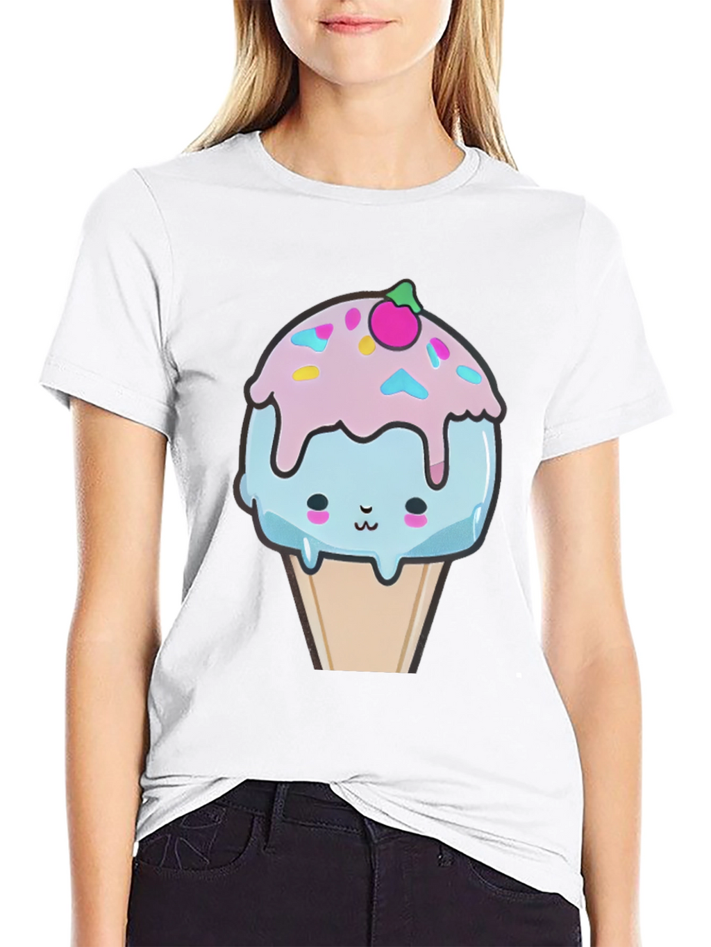 Kawaii Ice Cream Graphic Tee - Fun & Unique!