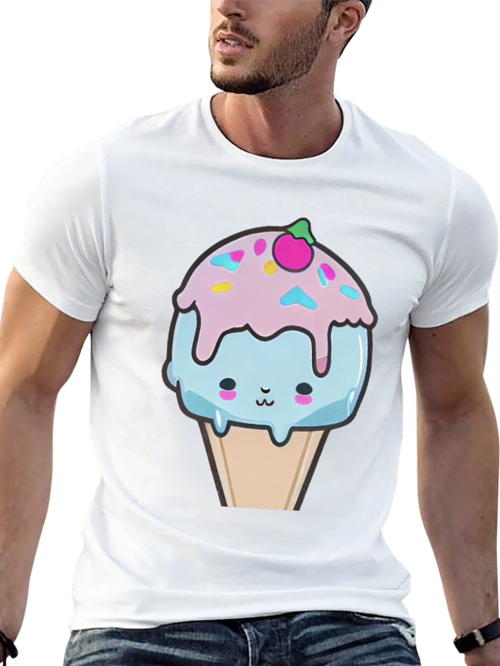 Kawaii Ice Cream Graphic Tee - Fun & Unique!