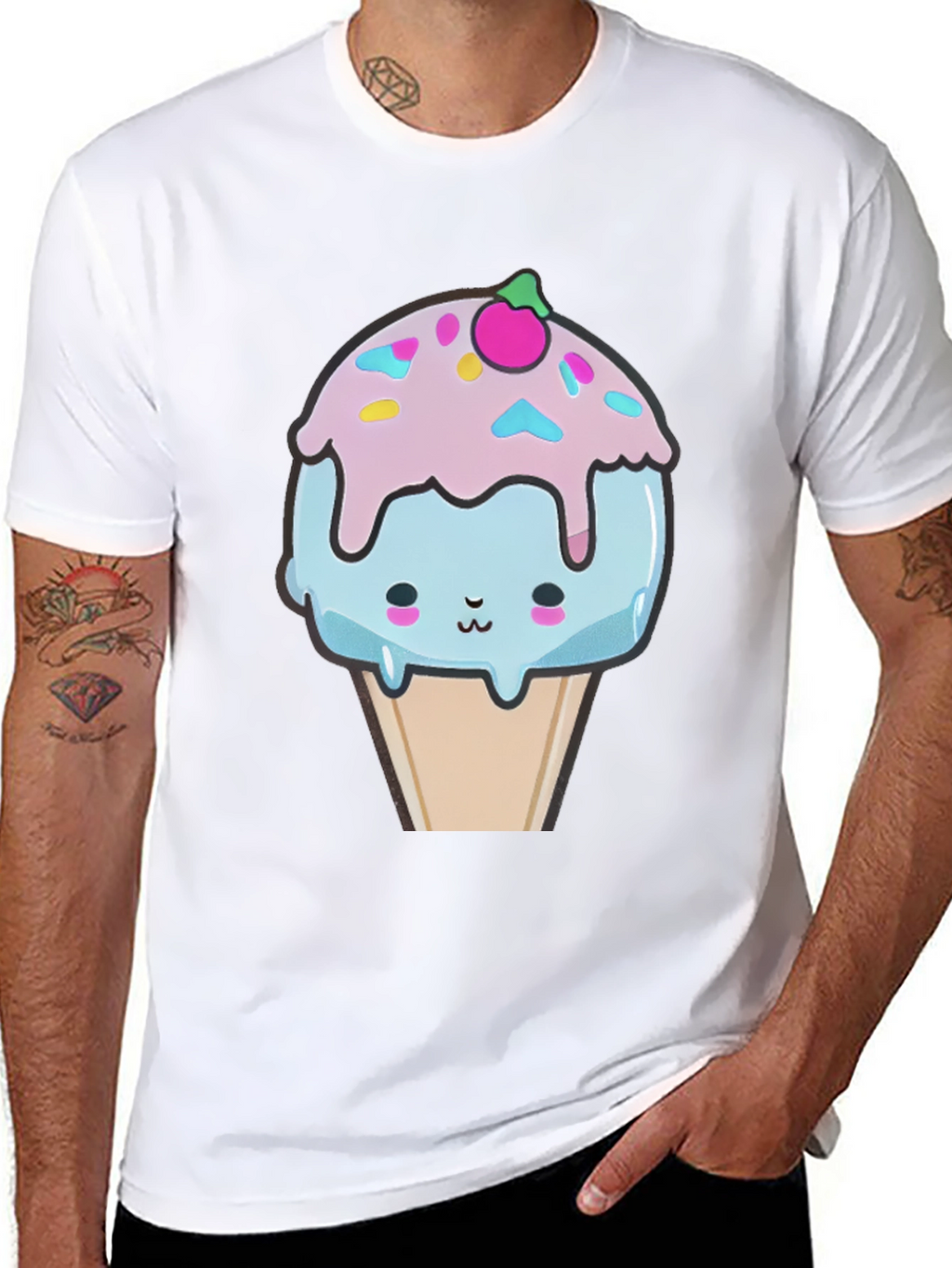 Kawaii Ice Cream Graphic Tee - Fun & Unique!