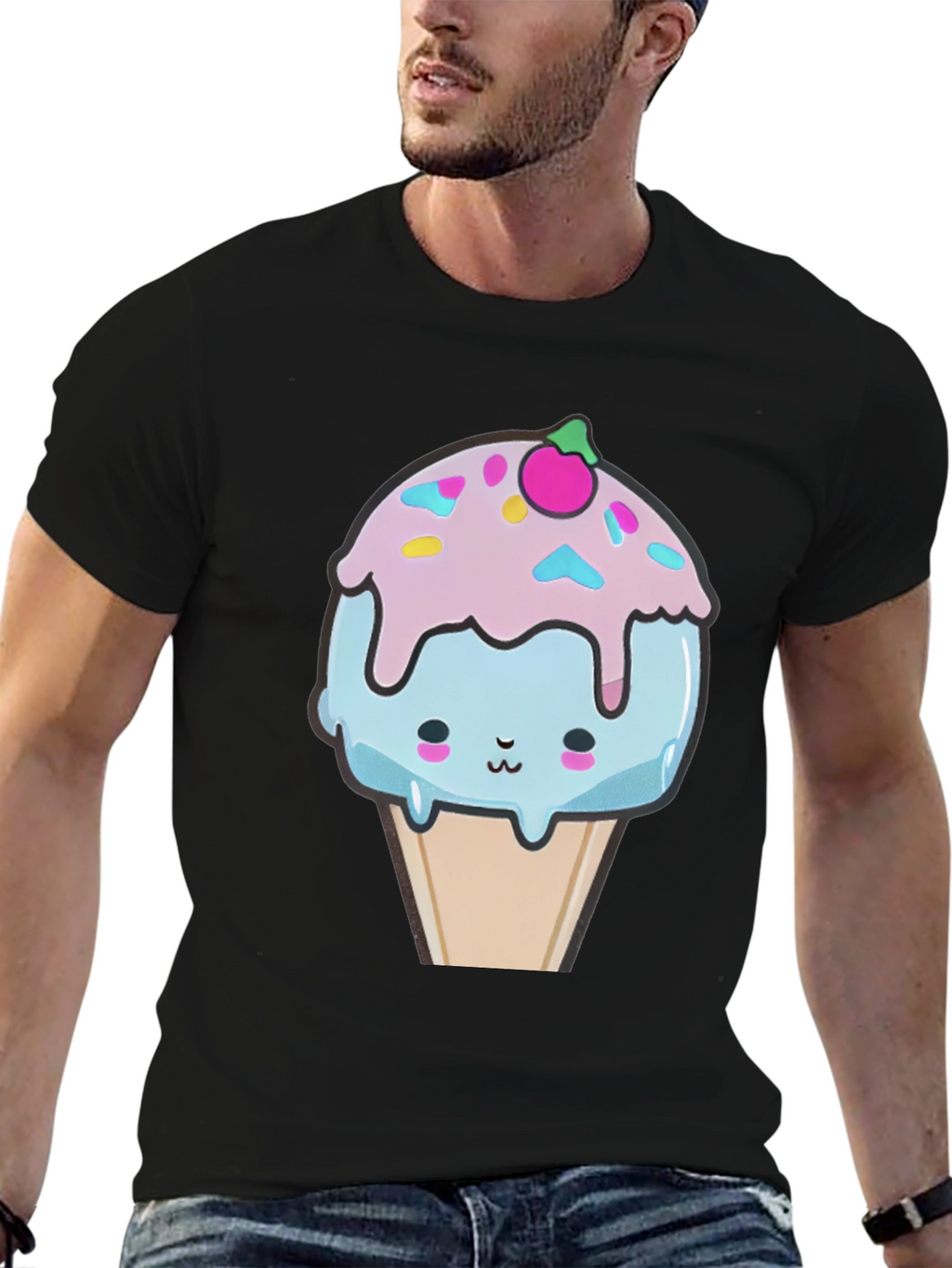 Kawaii Ice Cream Graphic Tee - Fun & Unique!
