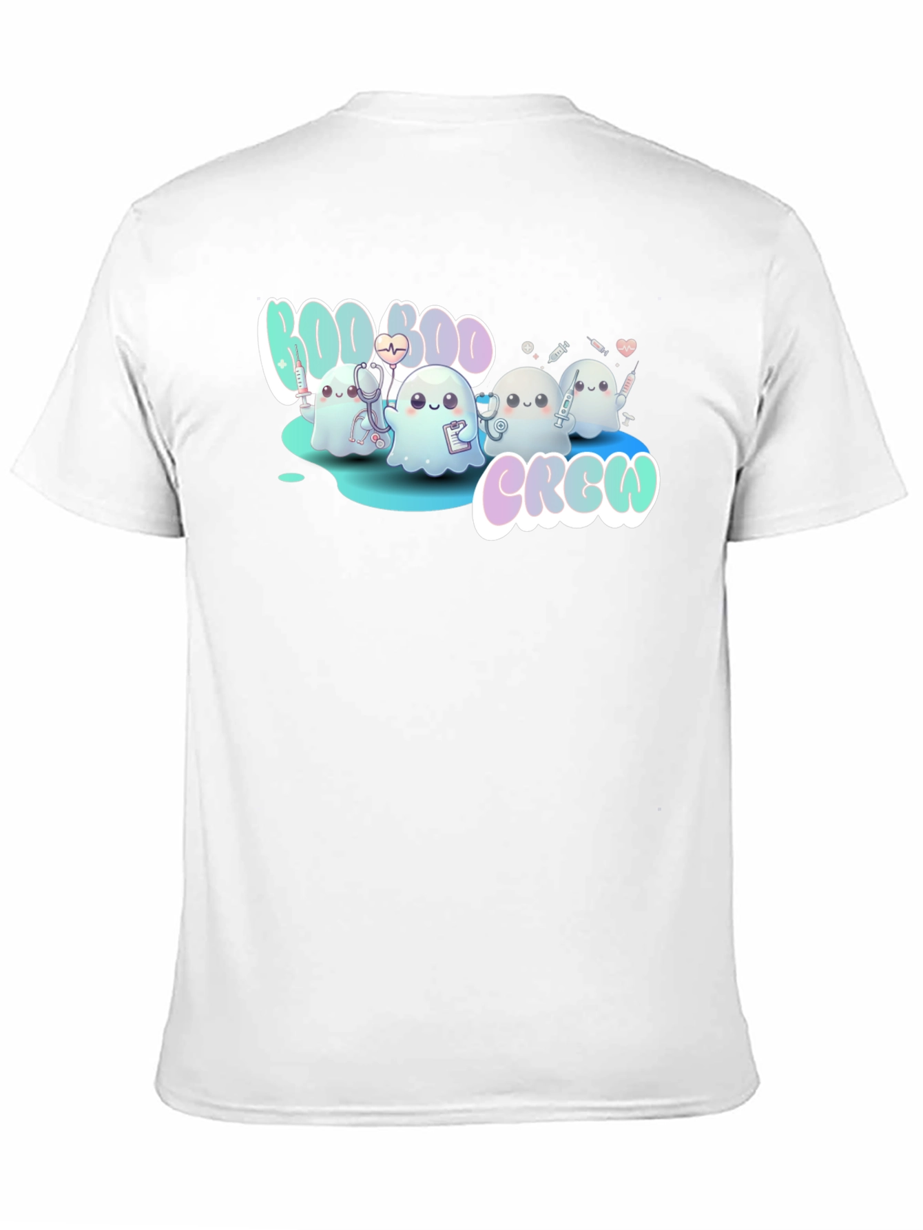 Boo Boo Crew Black T-Shirt Cute Ghost Nurse Tee