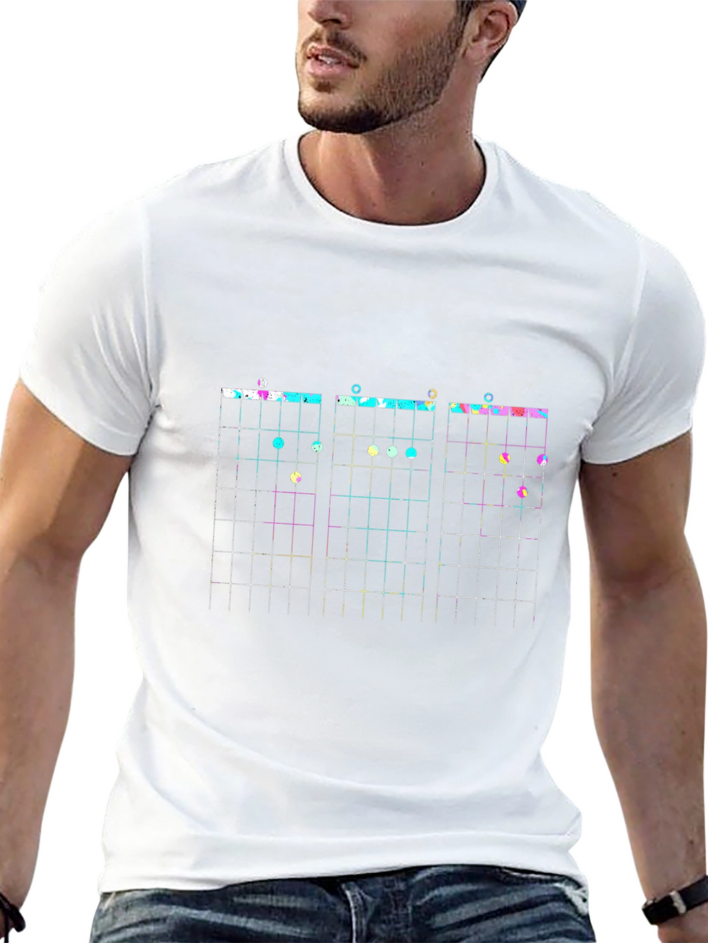 Guitar Chord Chart T-Shirt - Black
