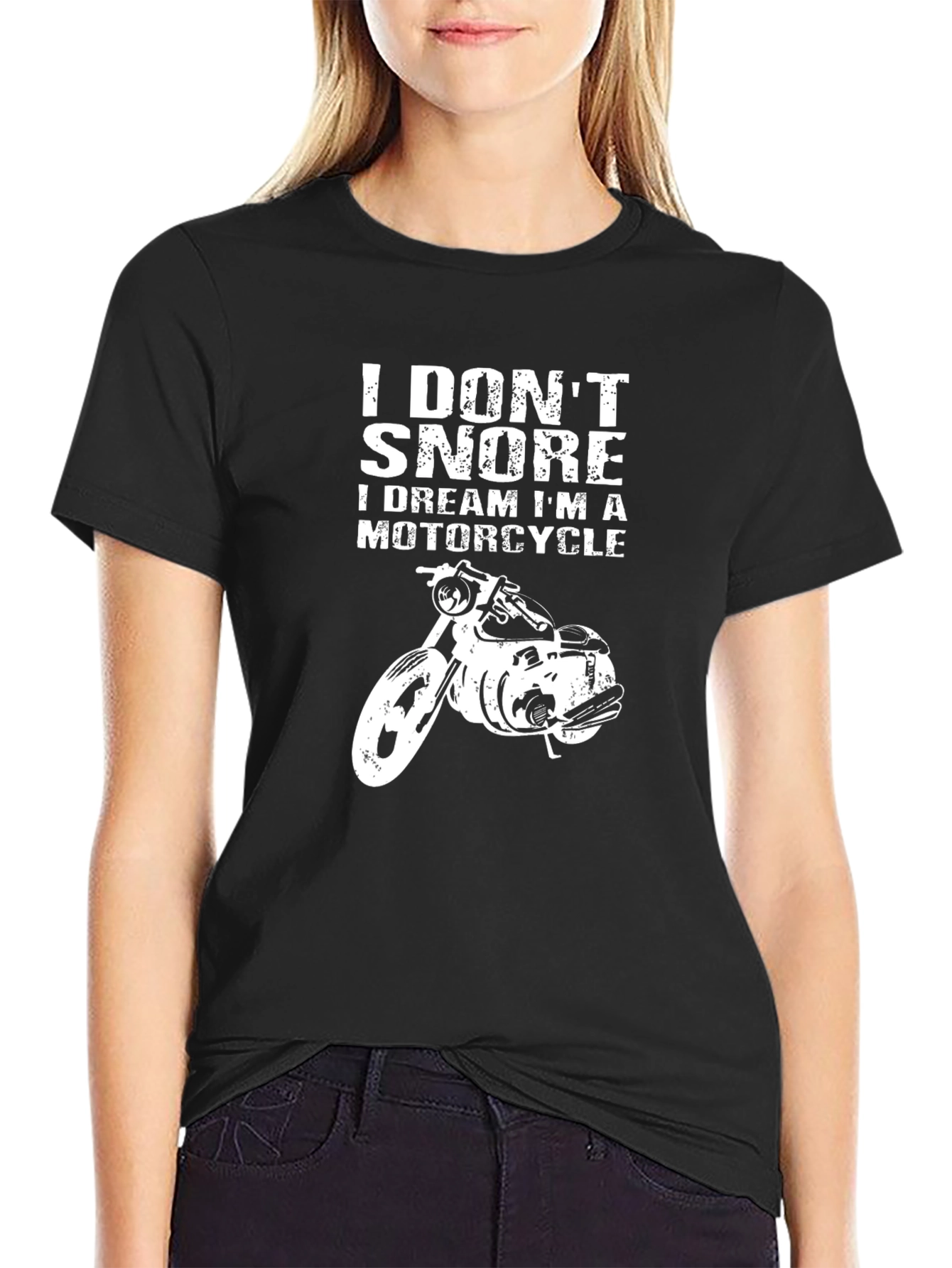 I Dont Snore Motorcycle Graphic T-Shirt