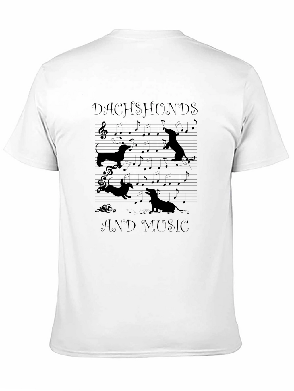 Dachshunds and Music Graphic Tee