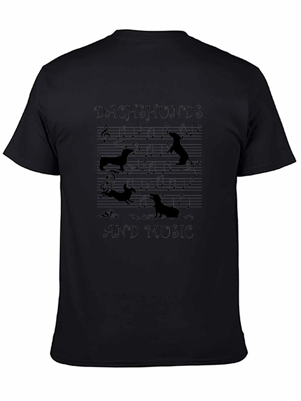 Dachshunds and Music Graphic Tee