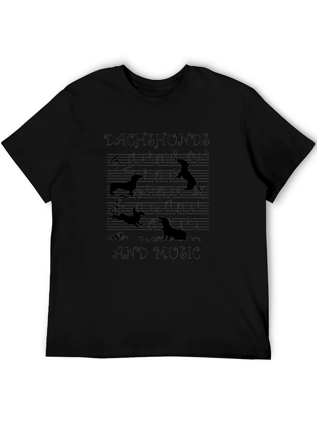 Dachshunds and Music Graphic Tee