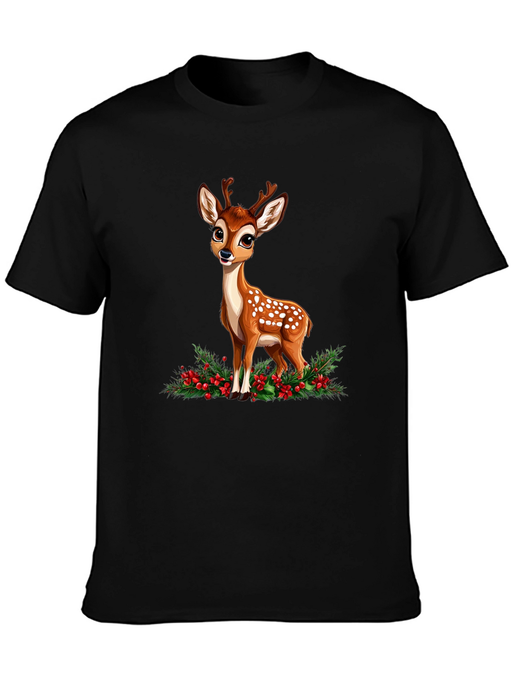 Cute Fawn Graphic Tee - Holiday Season Ready