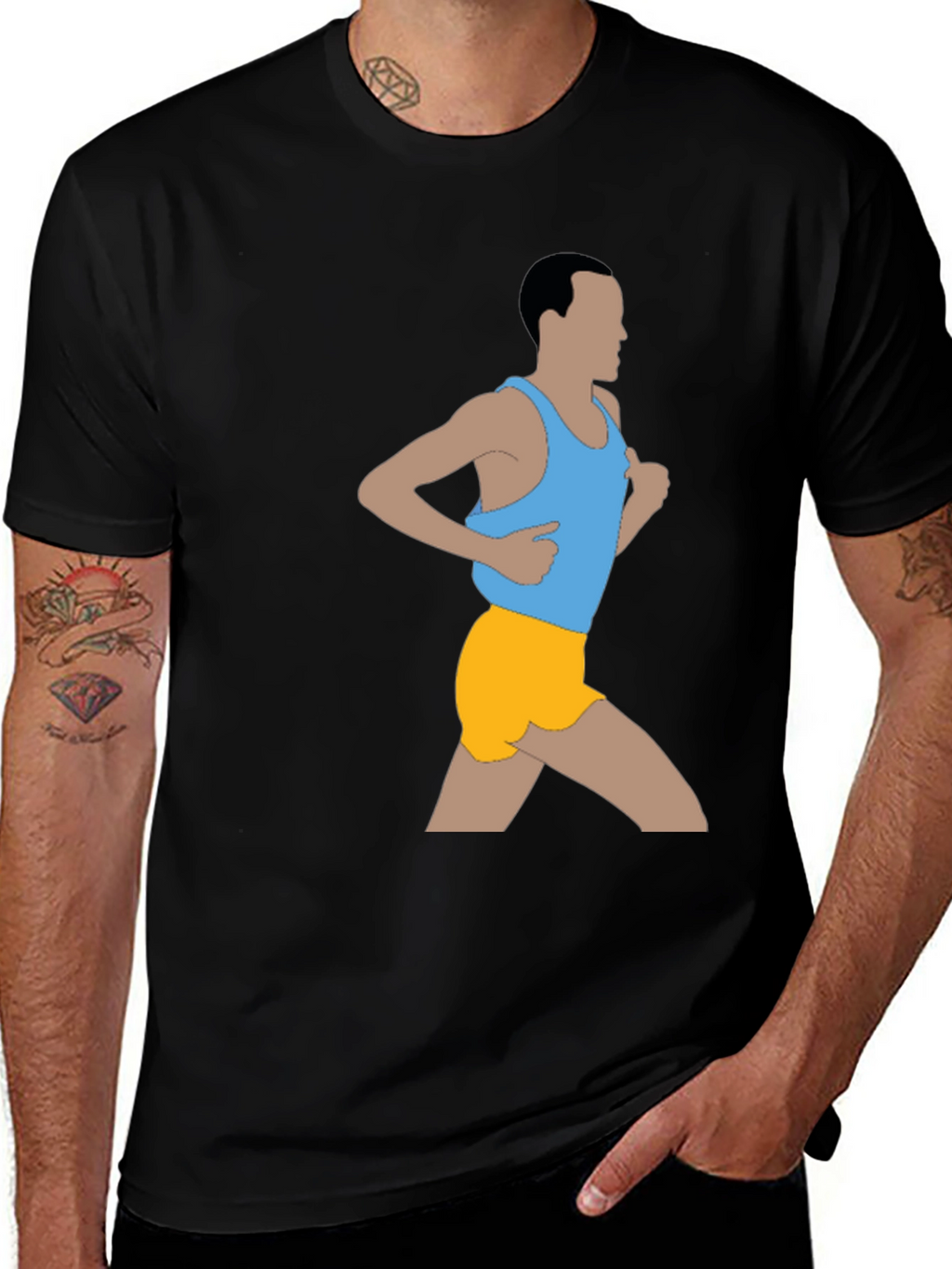 Runner Graphic T-Shirt - Black