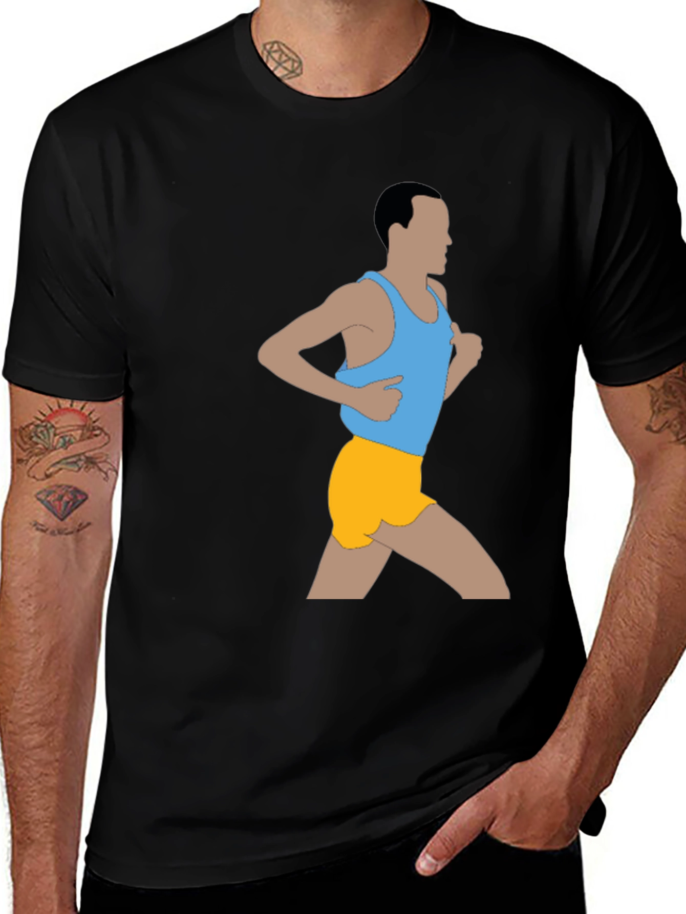 Runner Graphic T-Shirt - Black