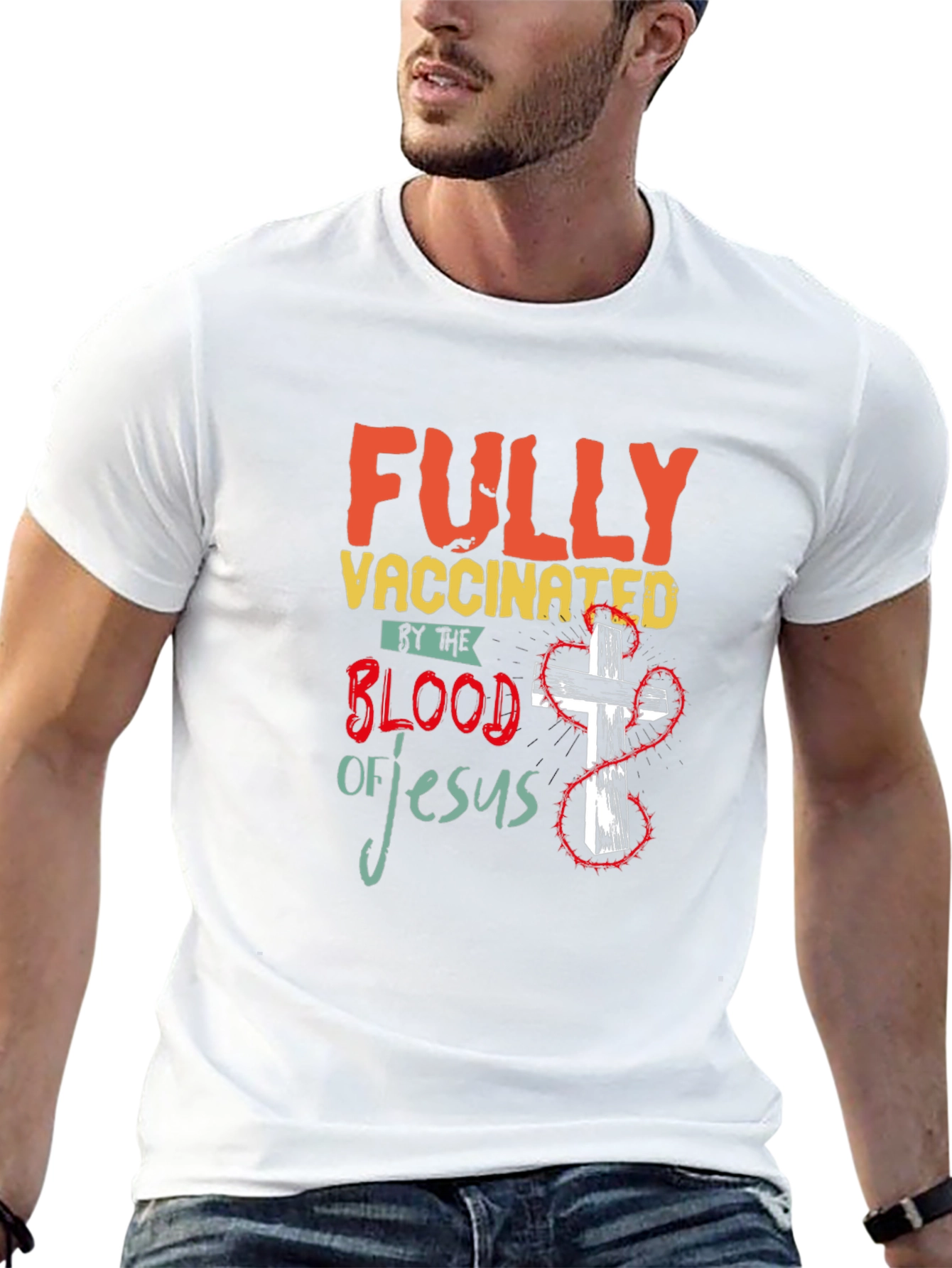 Fully Vaccinated by the Blood of Jesus T-Shirt