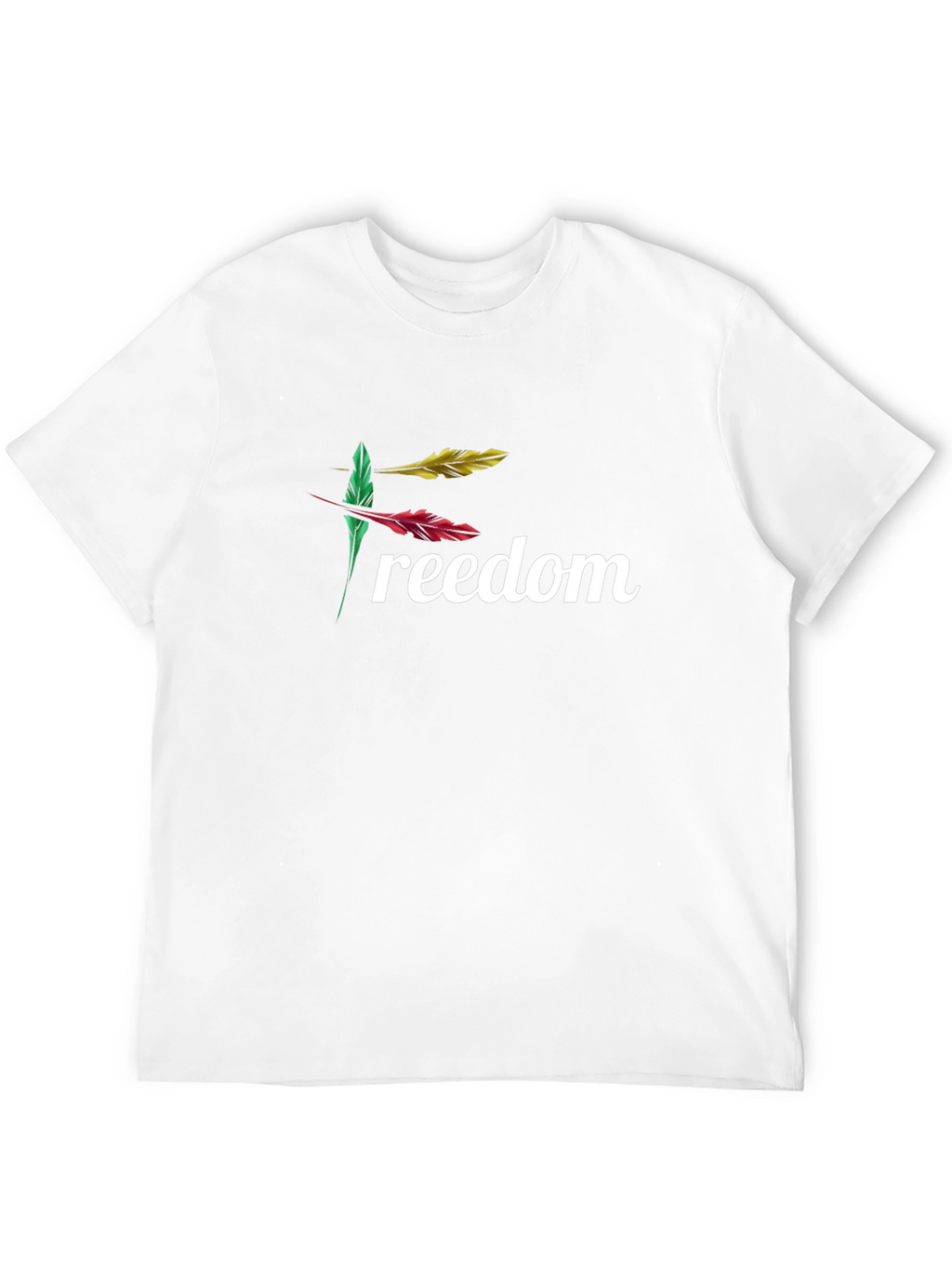 Freedom Feather Graphic Black T-Shirt