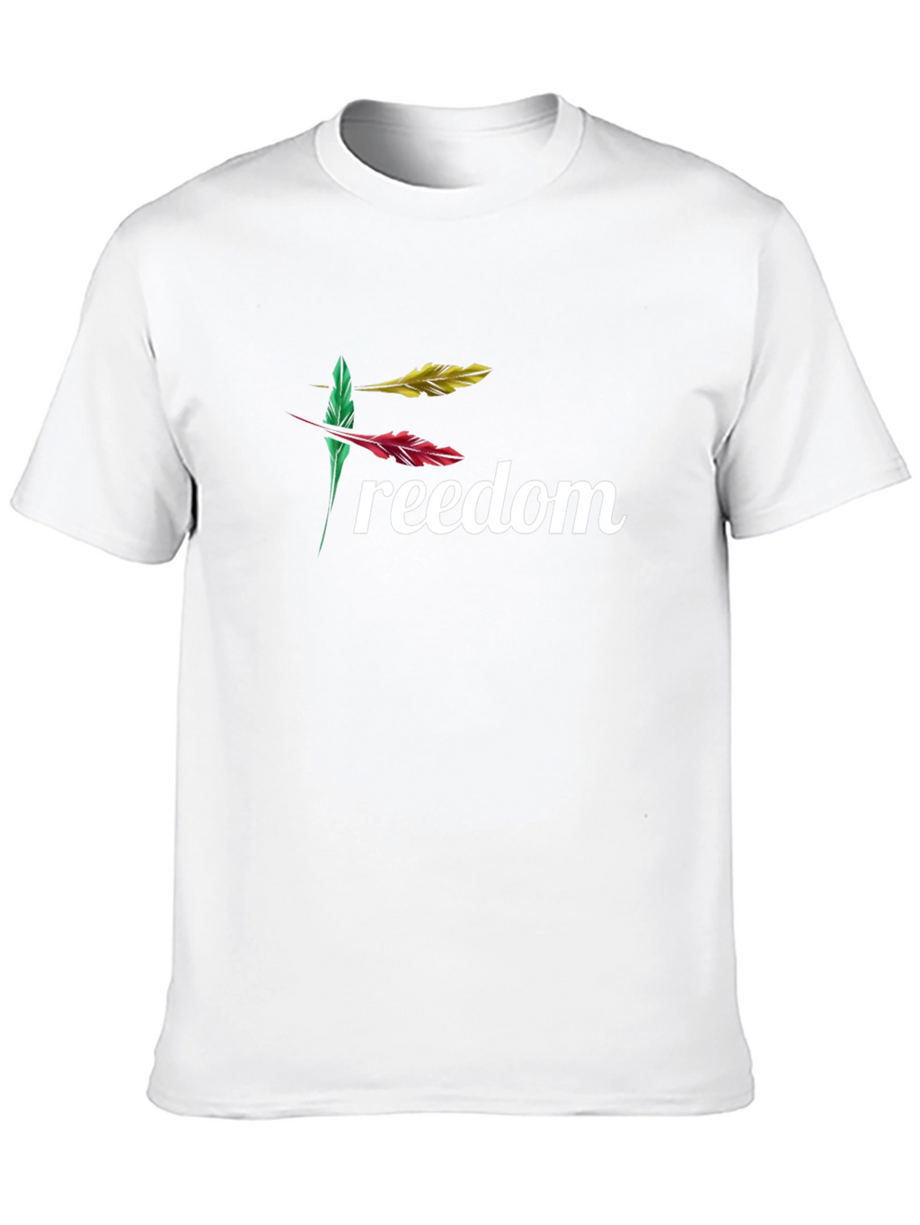 Freedom Feather Graphic Black T-Shirt