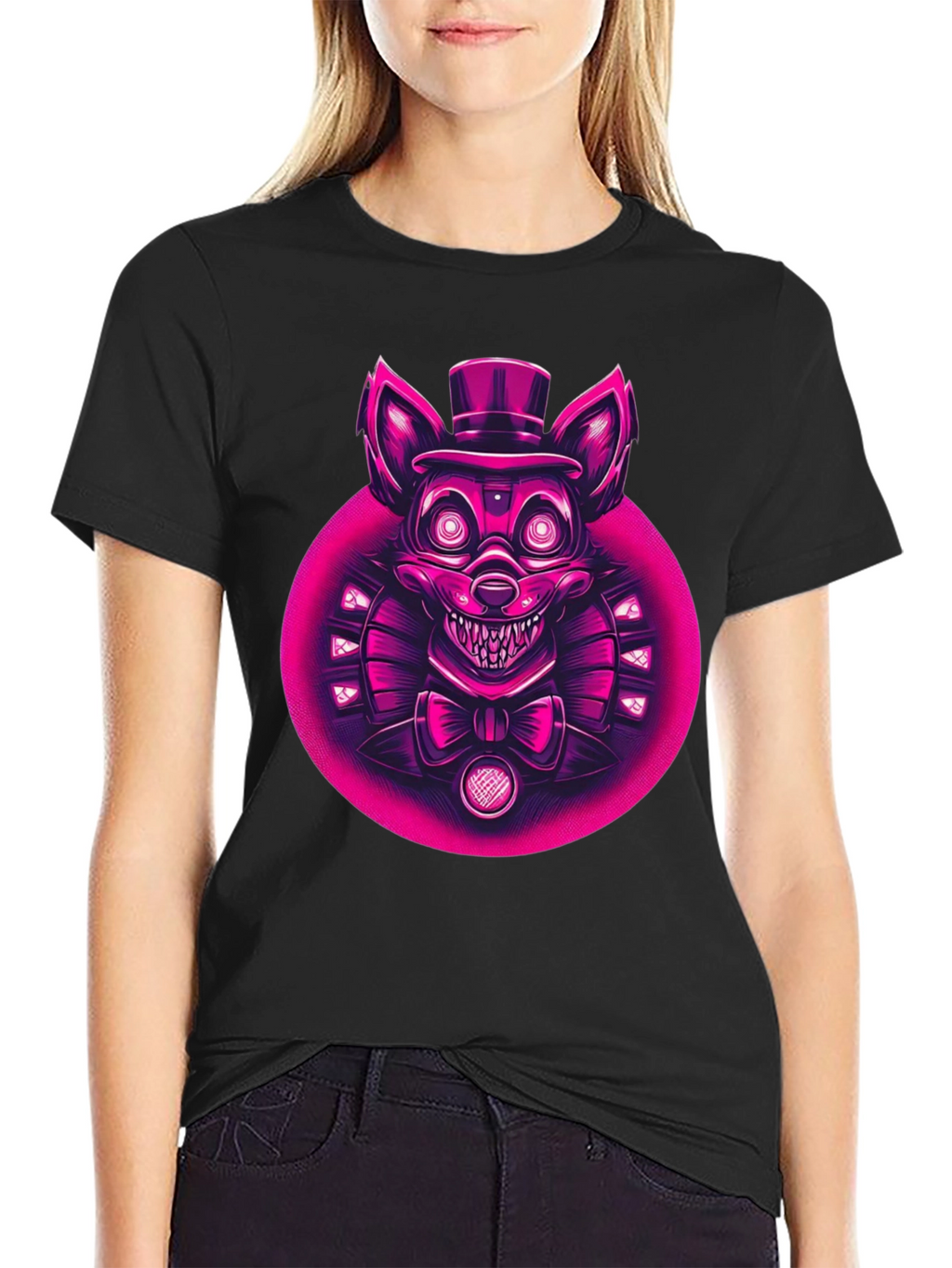 FNAF Character Graphic Tee - Black