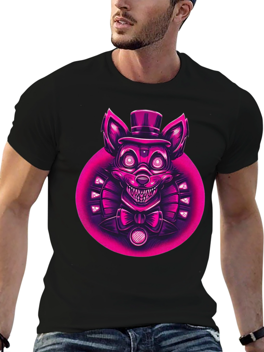 FNAF Character Graphic Tee - Black