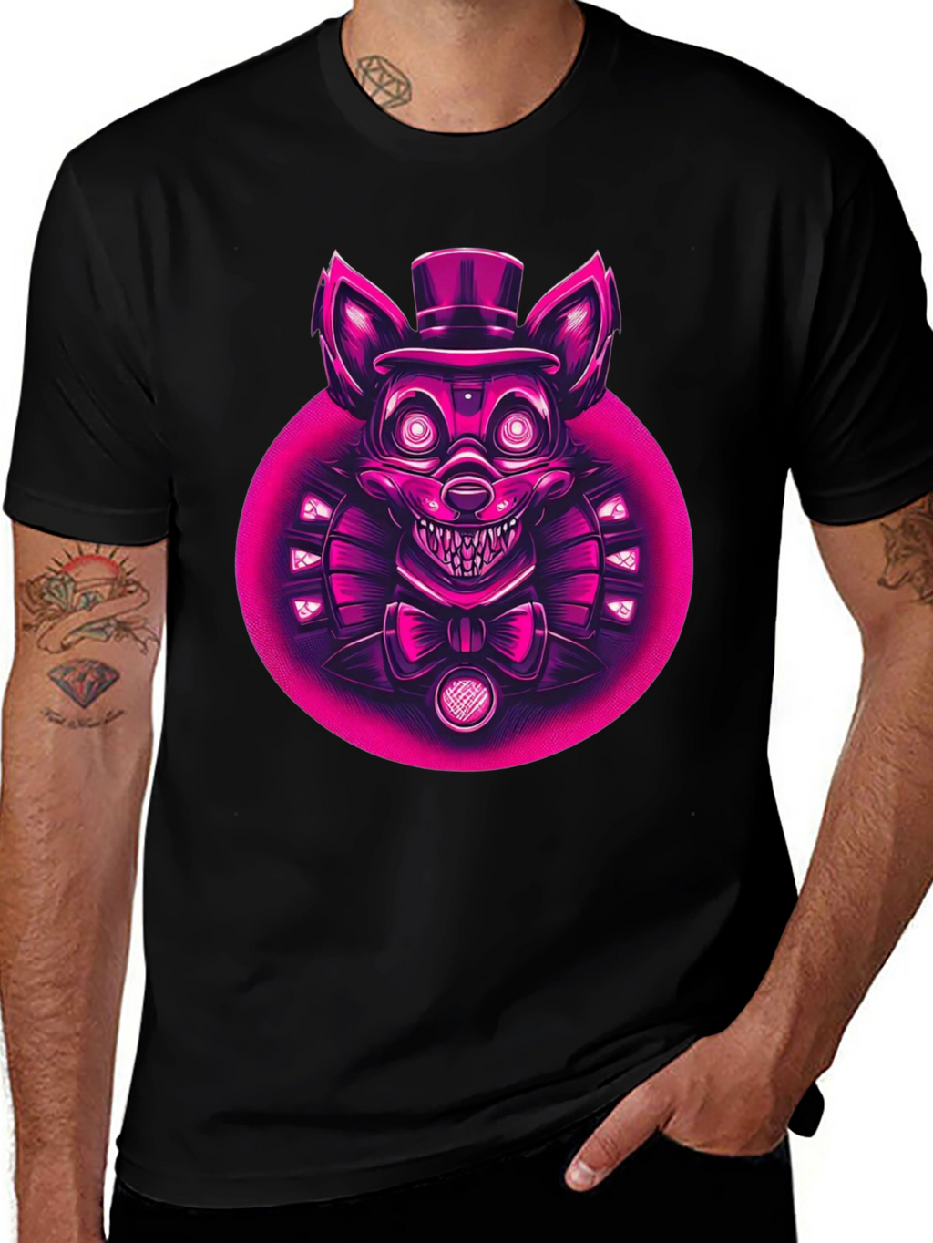FNAF Character Graphic Tee - Black