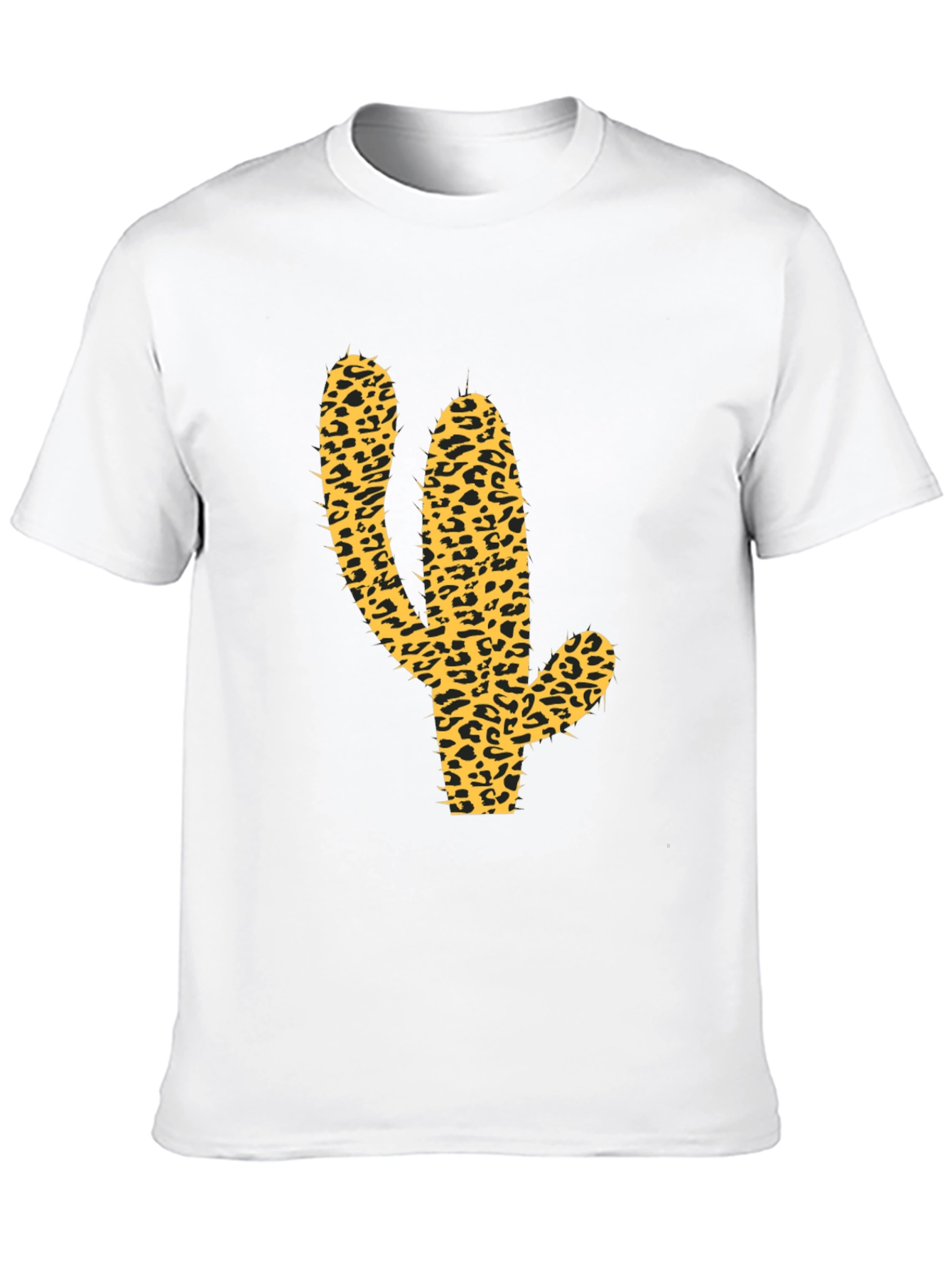Leopard Cactus Graphic Tee - Western Style