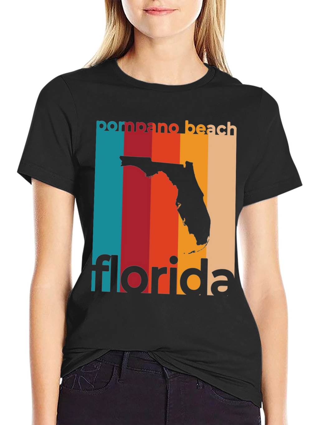 Pompano Beach Florida Retro T-Shirt
