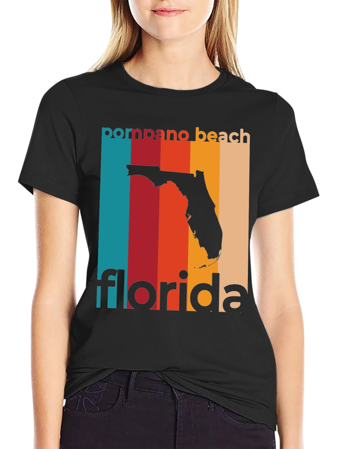 Pompano Beach Florida Retro T-Shirt