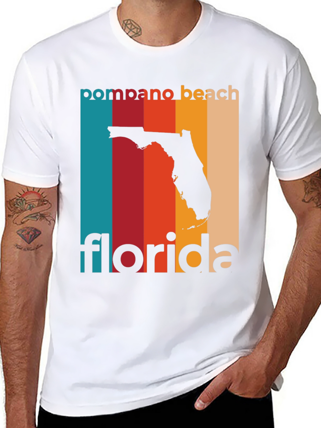 Pompano Beach Florida Retro T-Shirt