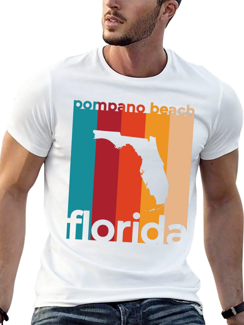 Pompano Beach Florida Retro T-Shirt