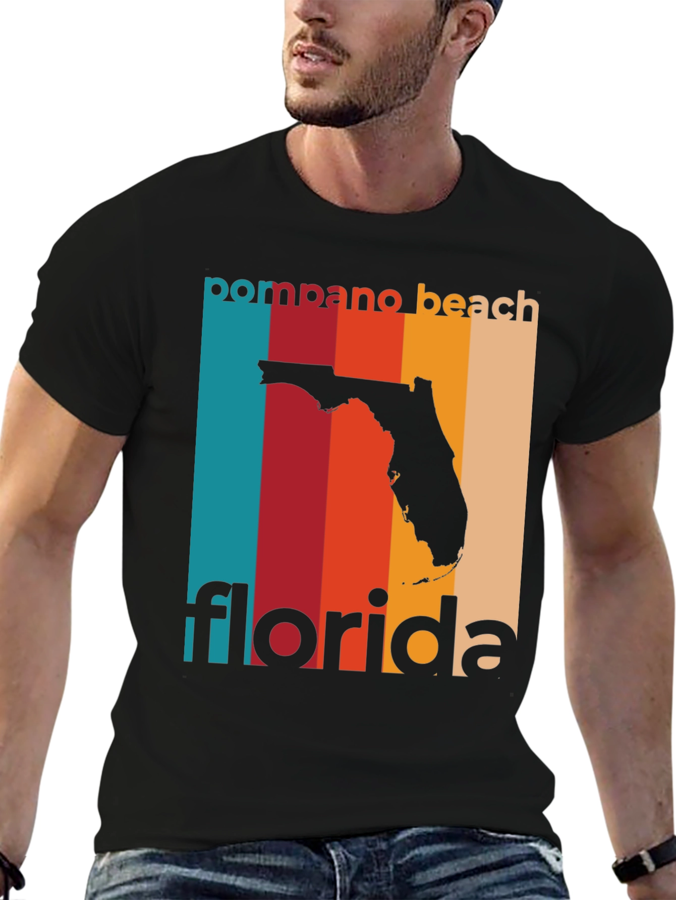 Pompano Beach Florida Retro T-Shirt
