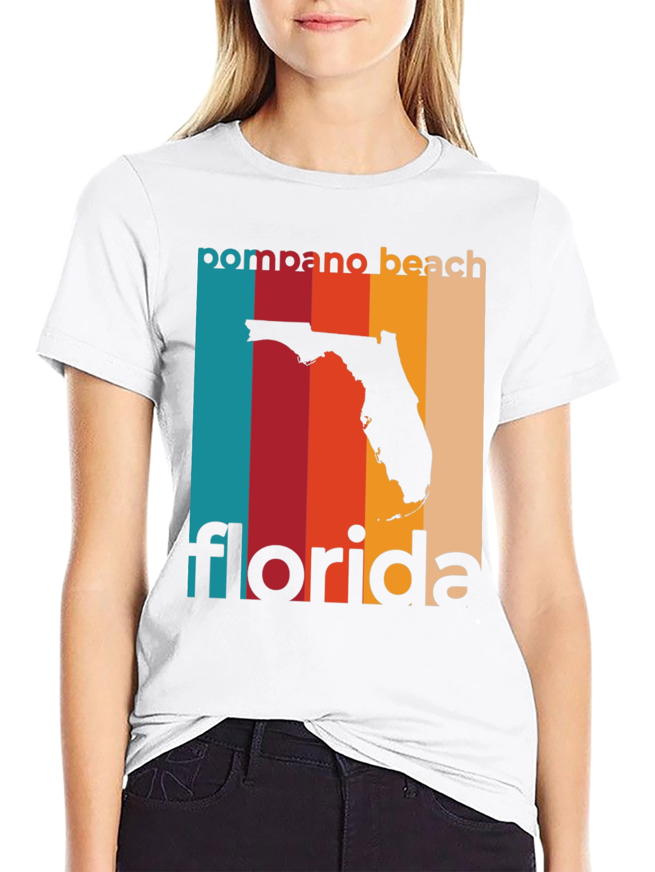 Pompano Beach Florida Retro T-Shirt