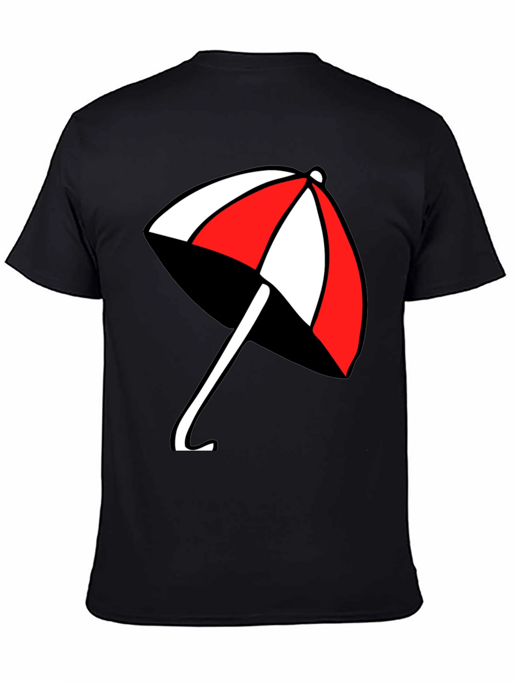 Umbrella Graphic T-Shirt - Casual Black Tee