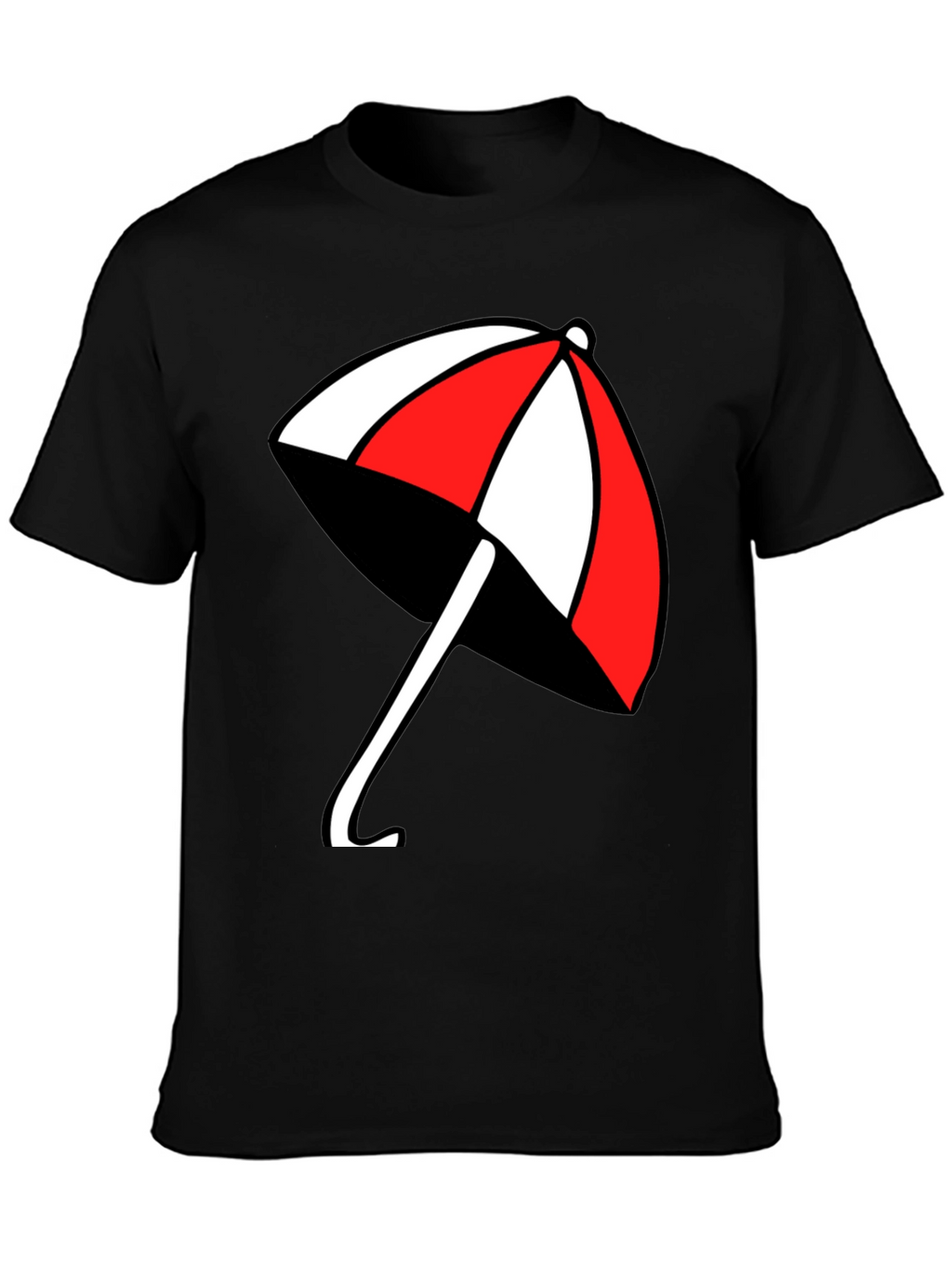 Umbrella Graphic T-Shirt - Casual Black Tee