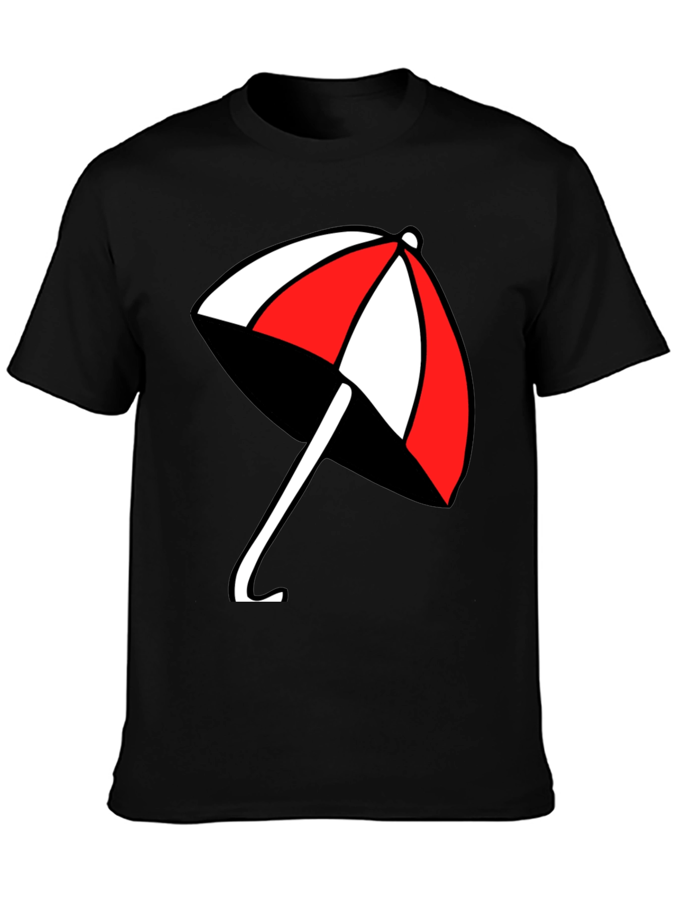Umbrella Graphic T-Shirt - Casual Black Tee