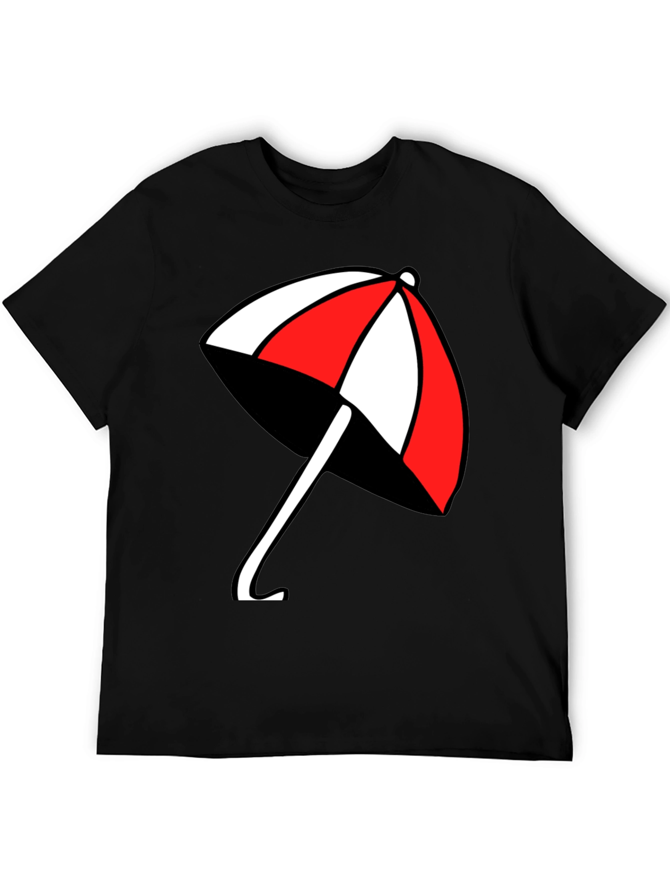 Umbrella Graphic T-Shirt - Casual Black Tee