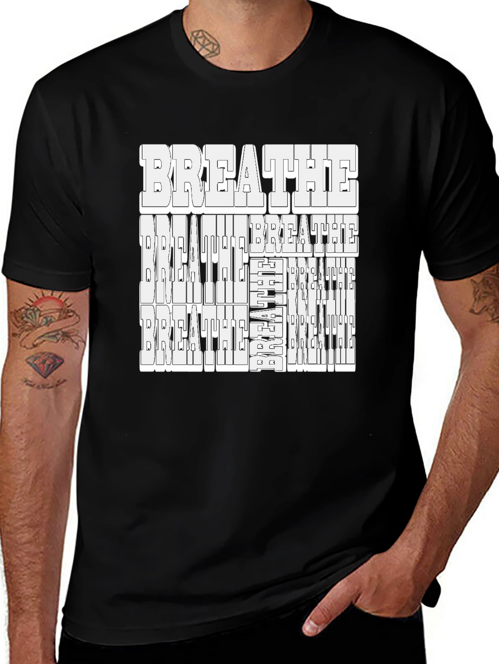 Breathe Piano Keys Graphic Tee
