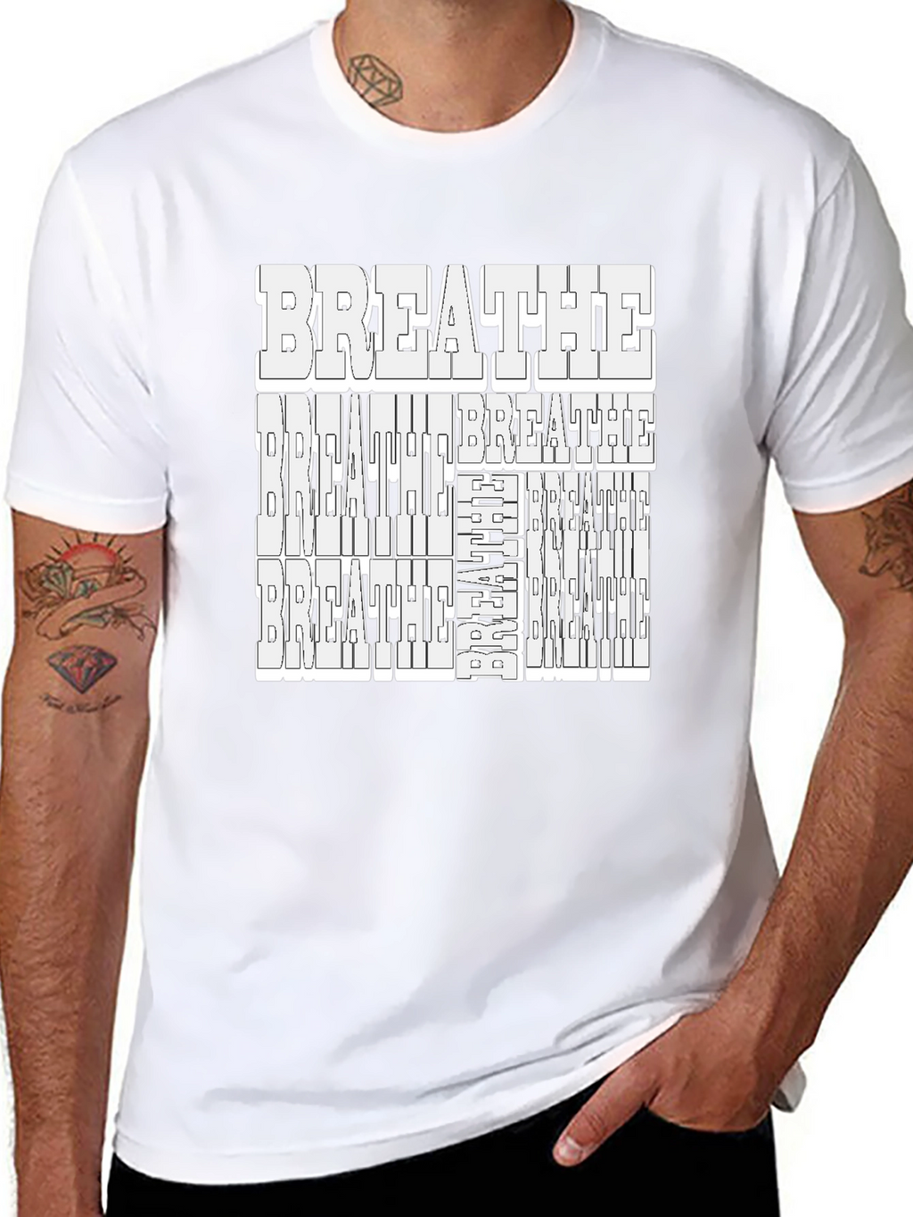 Breathe Piano Keys Graphic Tee