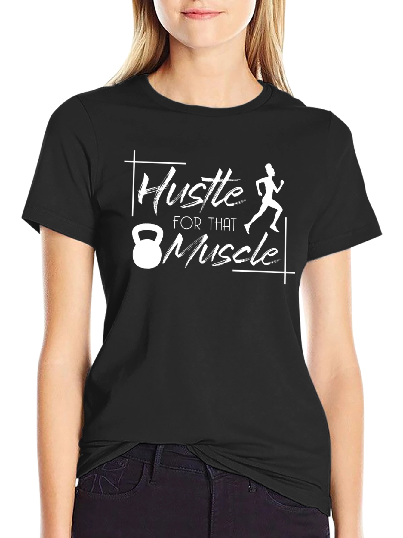 Hustle For That Muscle Graphic T-Shirt - Fitness Motivation