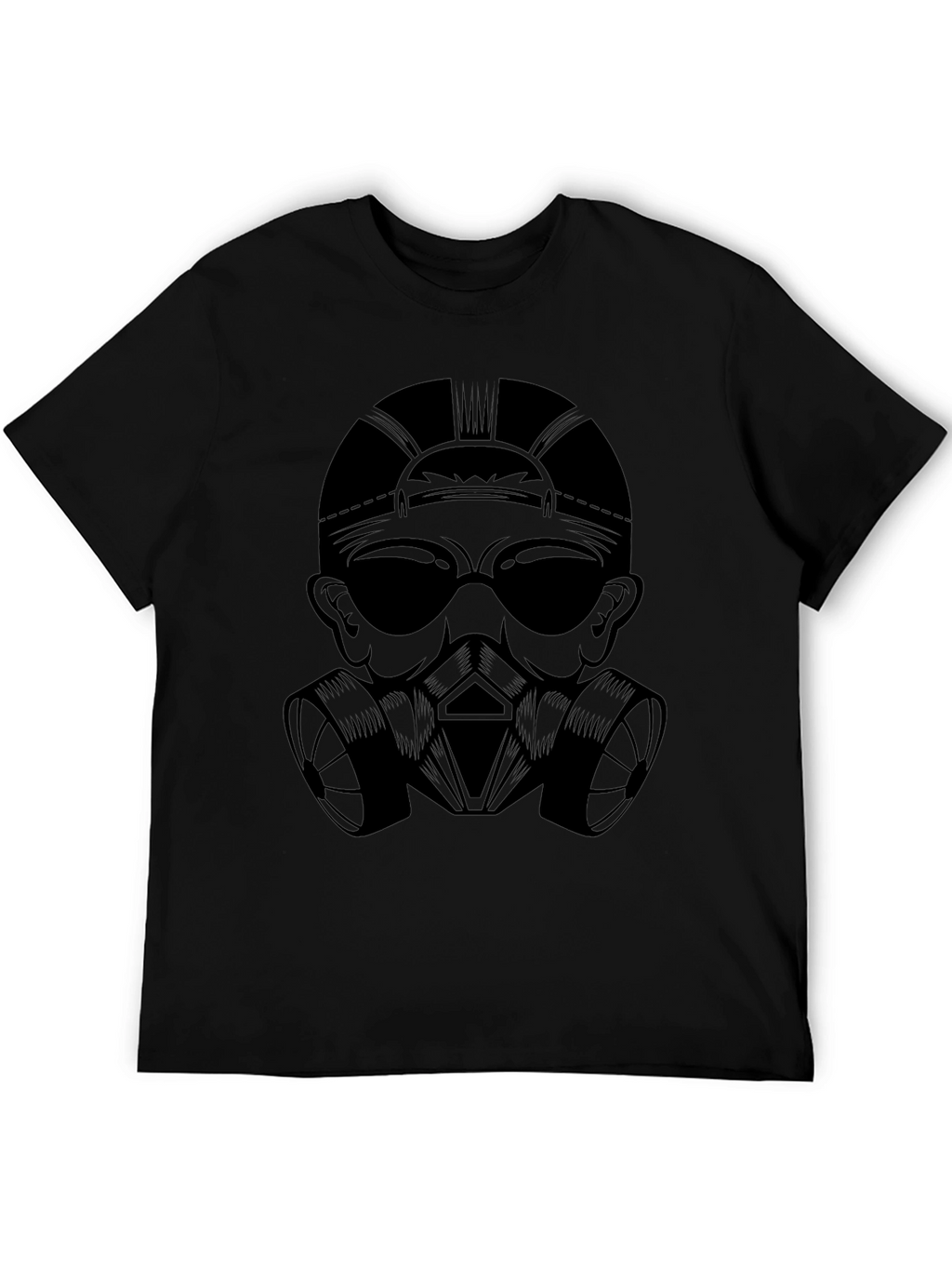 Gas Mask Graphic Tee - Black Crew Neck T-Shirt