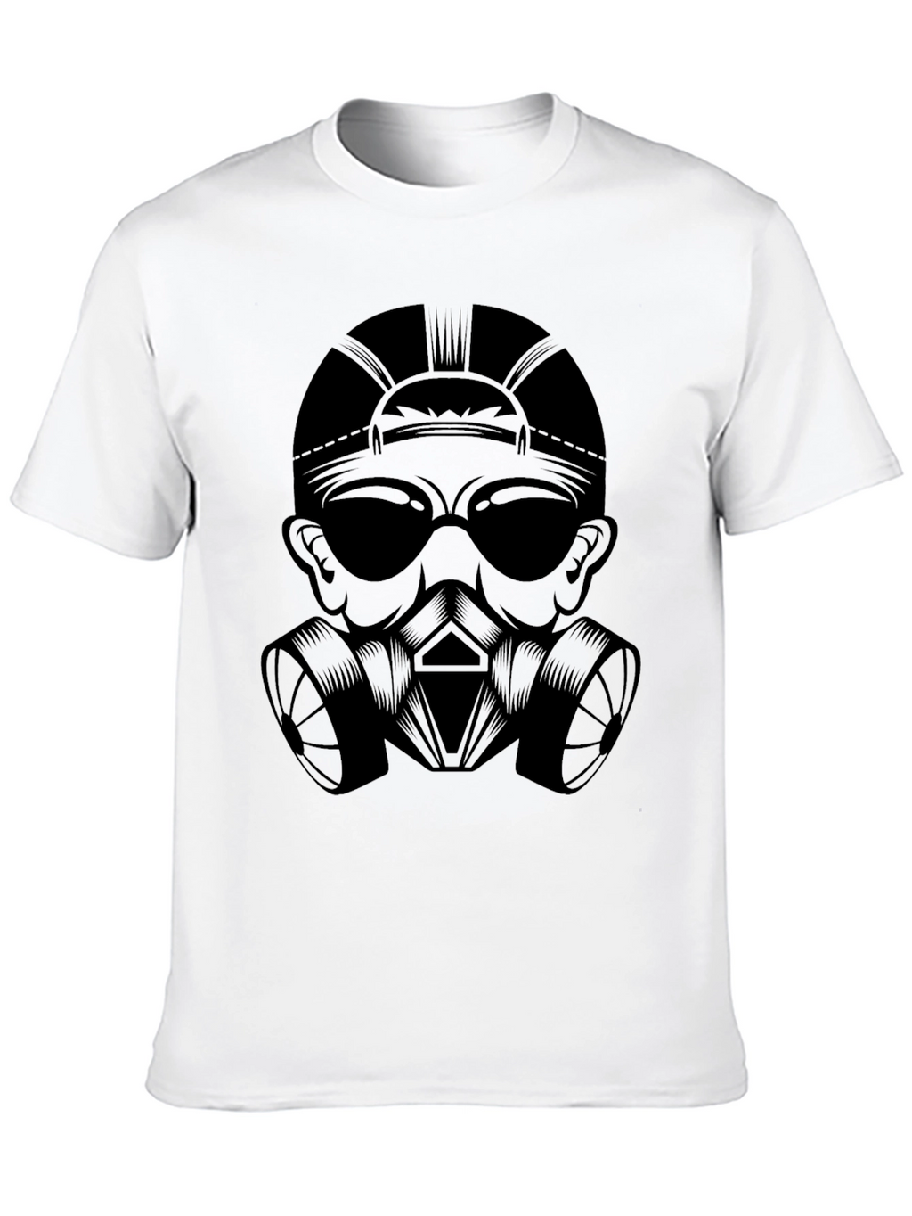 Gas Mask Graphic Tee - Black Crew Neck T-Shirt