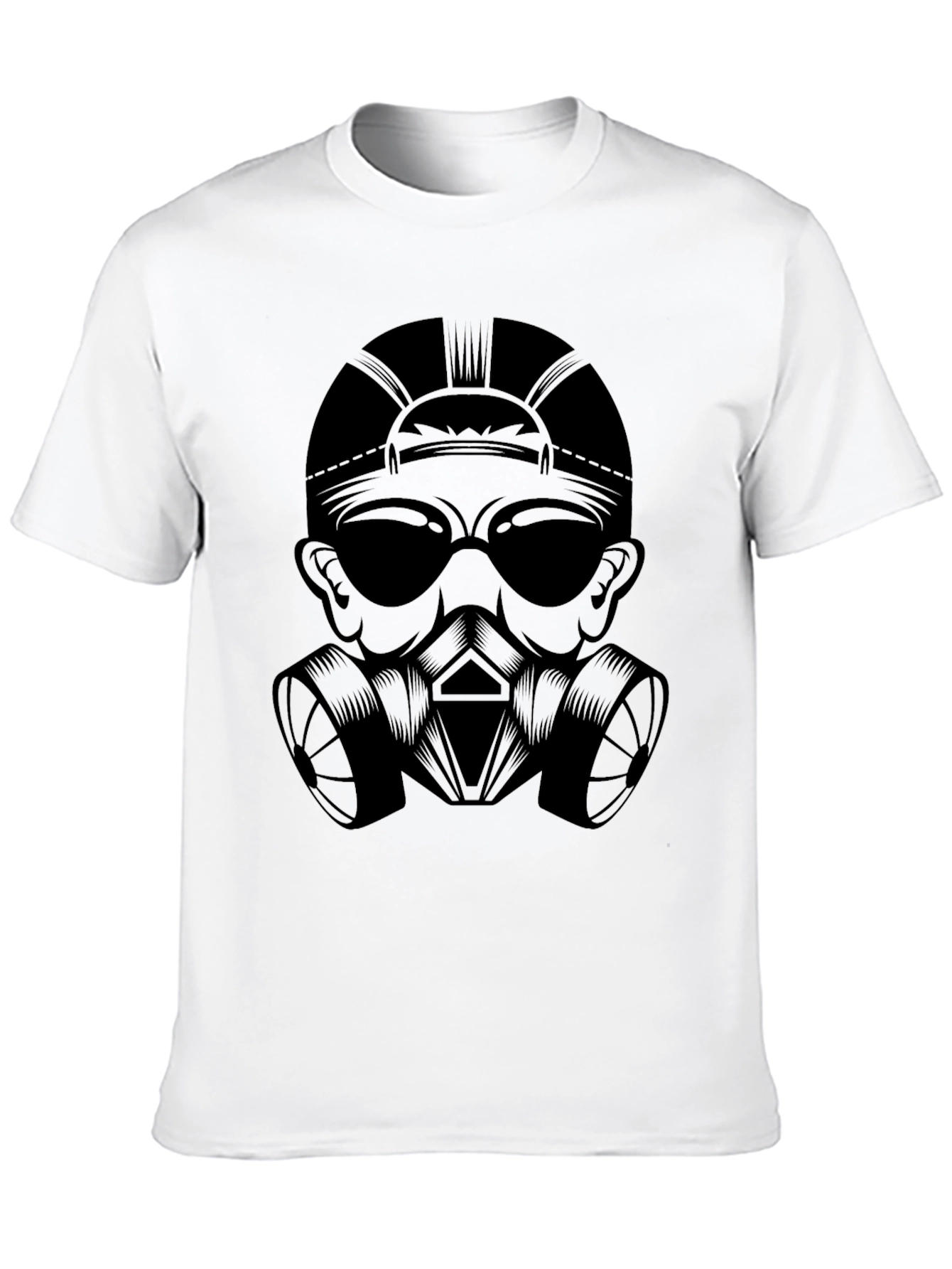 Gas Mask Graphic Tee - Black Crew Neck T-Shirt