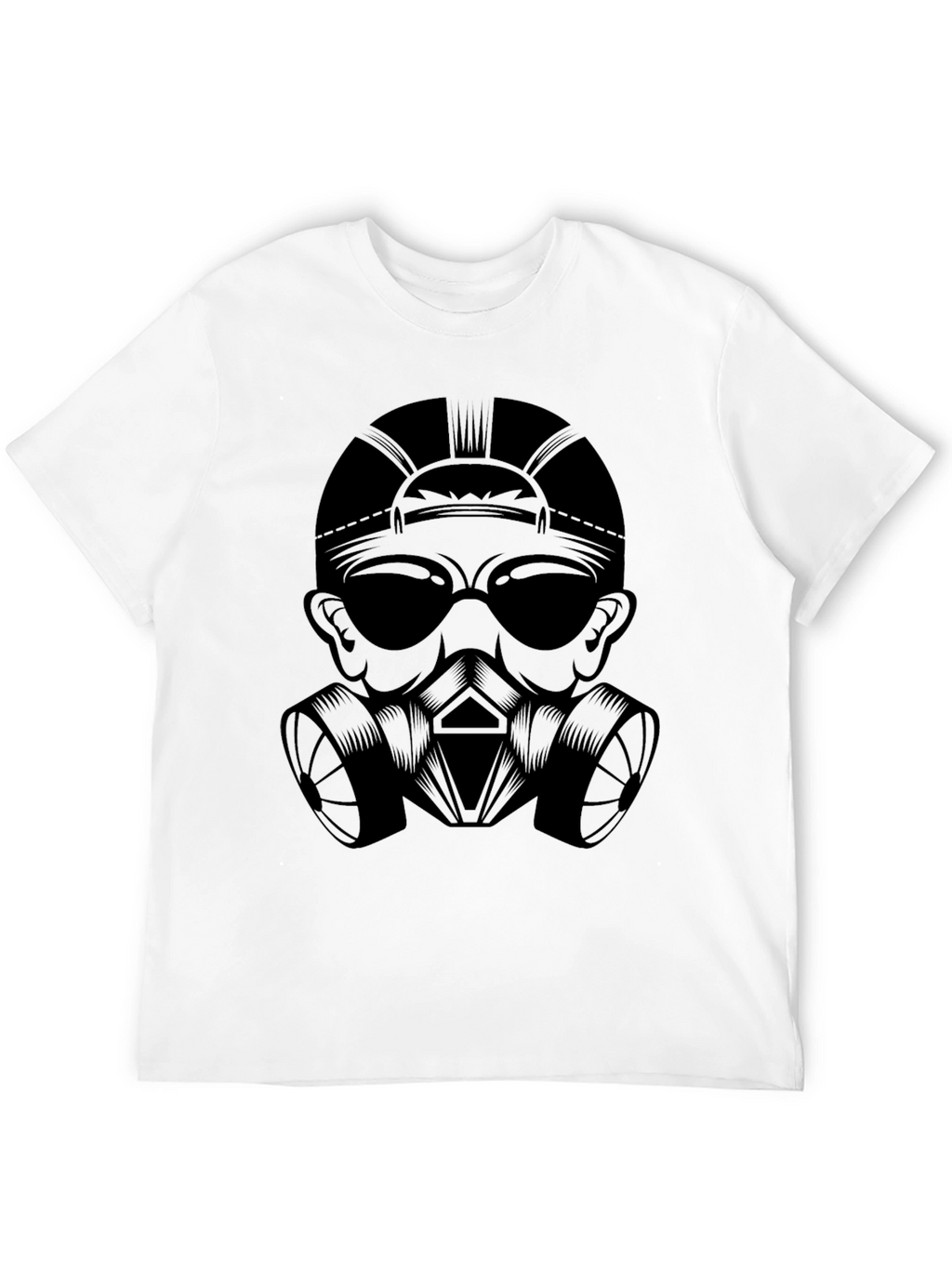 Gas Mask Graphic Tee - Black Crew Neck T-Shirt