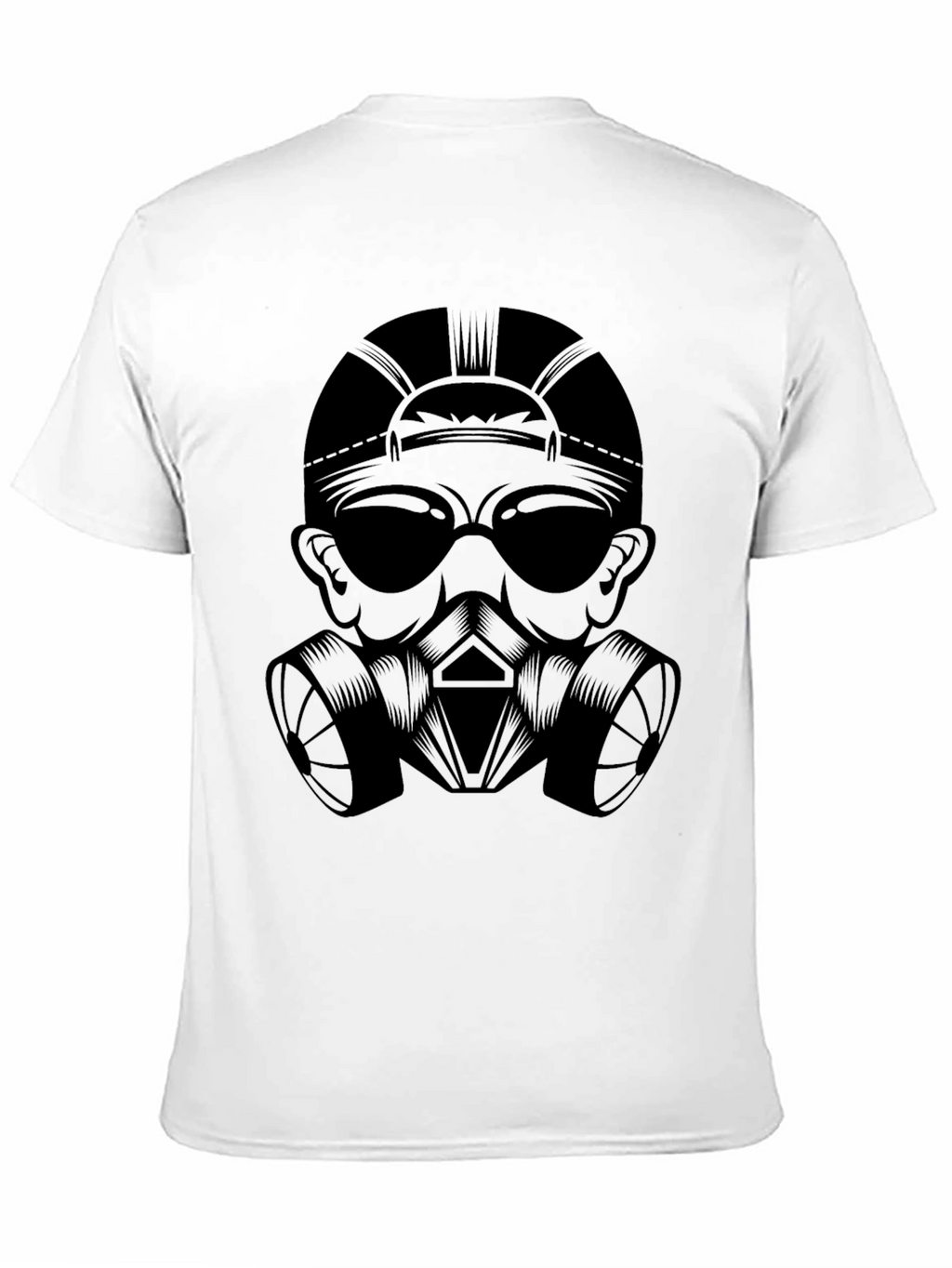 Gas Mask Graphic Tee - Black Crew Neck T-Shirt