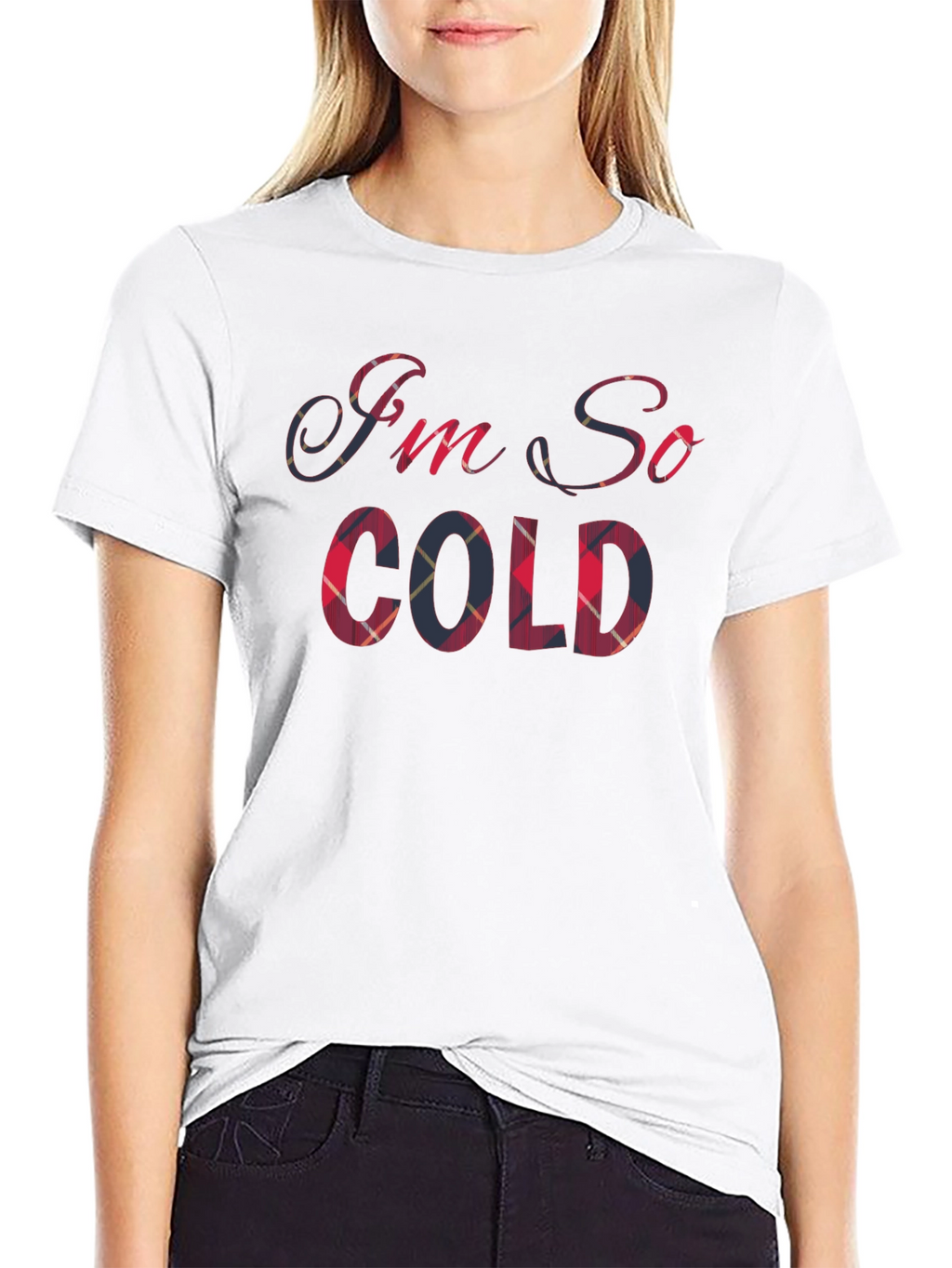 Im So Cold Plaid T-Shirt