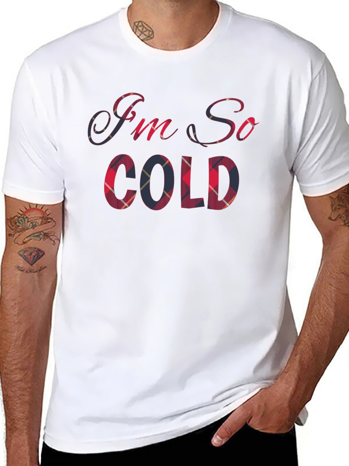 Im So Cold Plaid T-Shirt